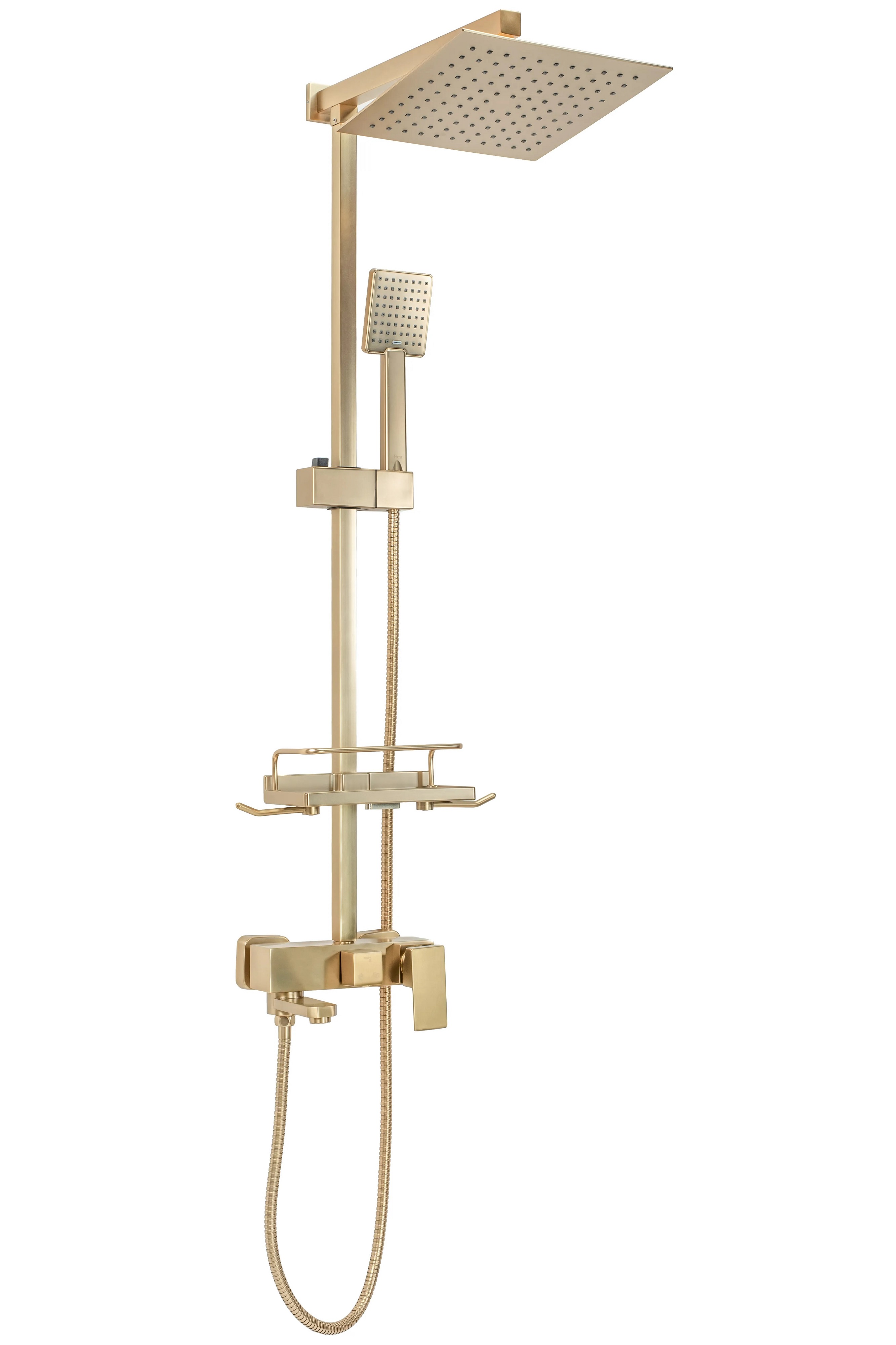 Darmowa Dostawa - Zestaw wannowo-prysznicowy ścienny z deszczownicą złoty Rea Jack REAP7050