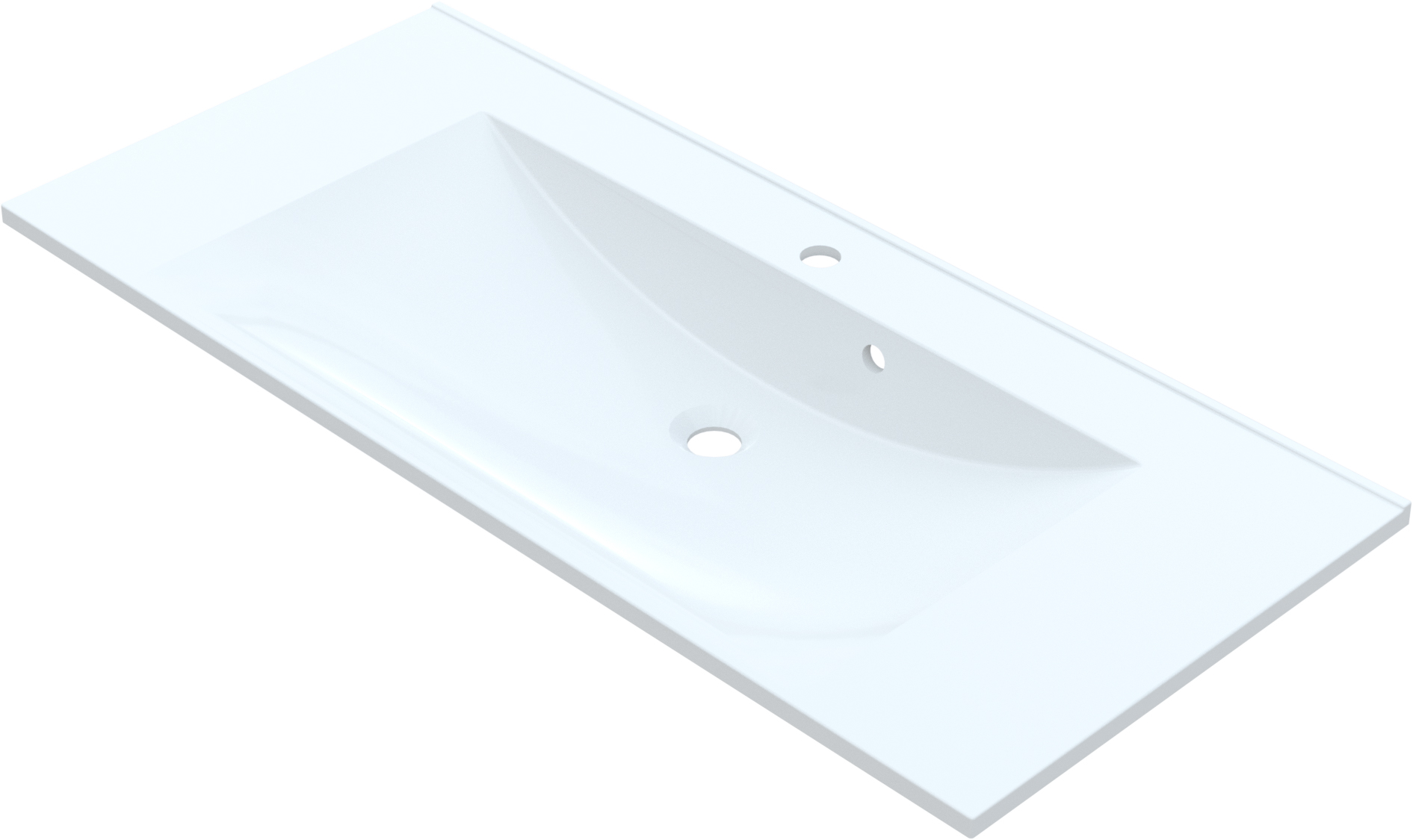 Darmowa Dostawa - Umywalka 110.6x50 cm prostokątna wpuszczana biała Vayer Ara 1100500113101XX