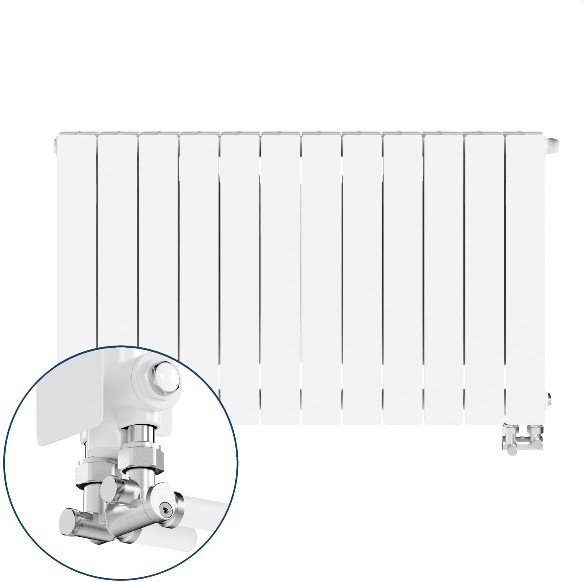 Darmowa Dostawa - Grzejnik pokojowy 57x96.6 cm podłączenie dolne biały KFA Armatura ADR 76312344