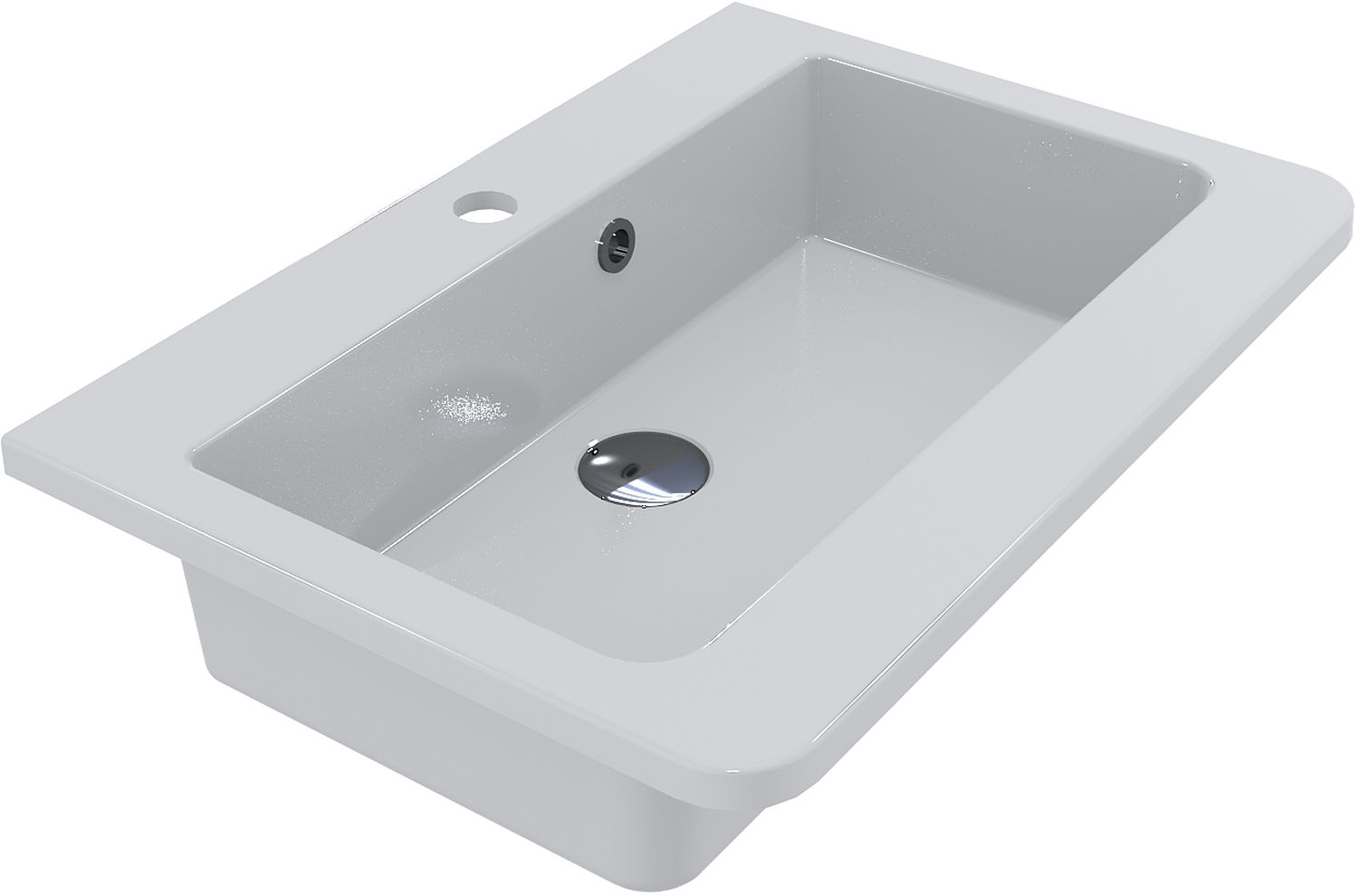 Darmowa Dostawa - Umywalka 59.2x41.7 cm prostokątna wpuszczana biała Miraggio Edam 0000787
