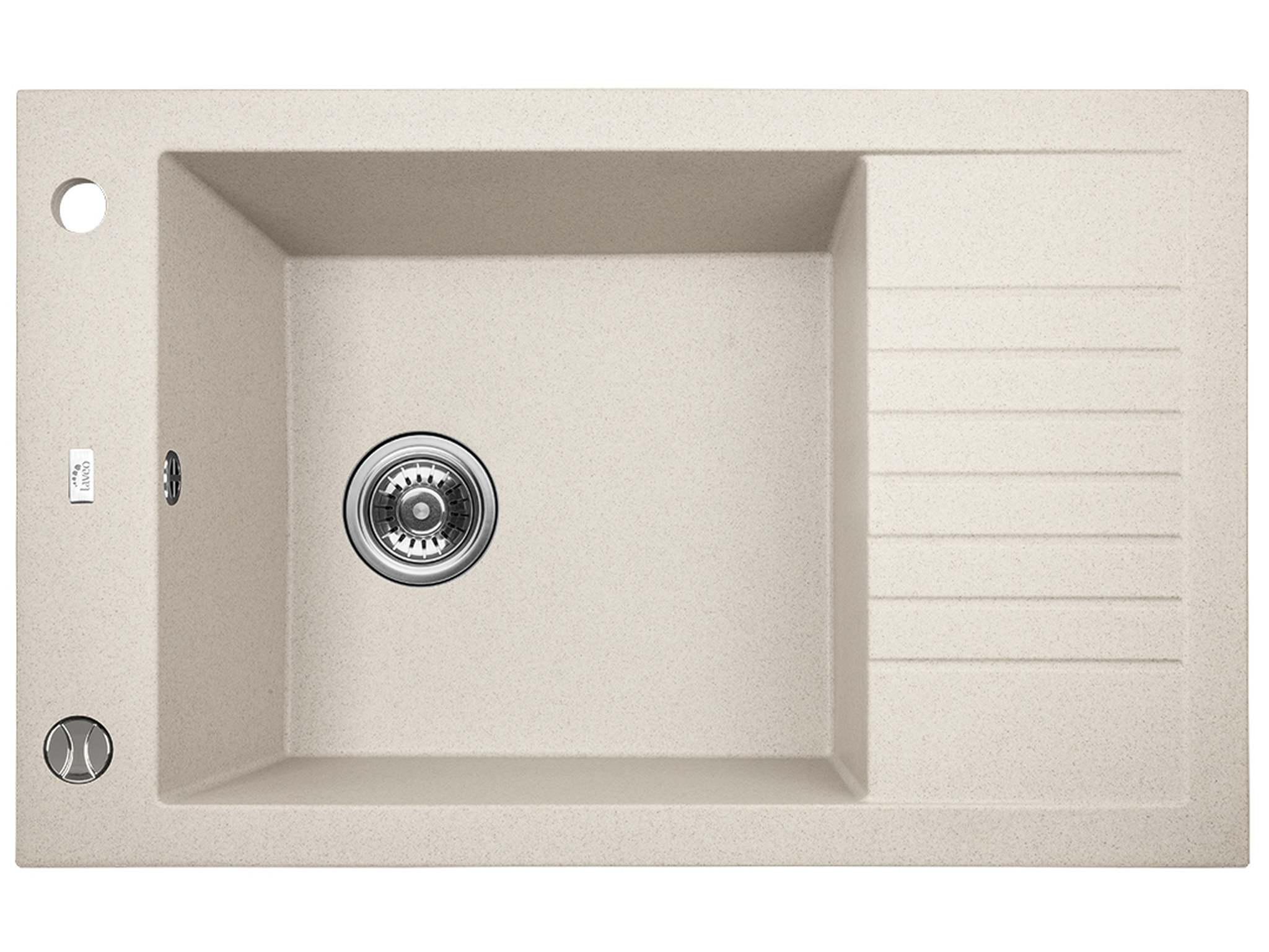 Darmowa Dostawa - Zlewozmywak granitowy 78x50 cm beżowy Laveo Pionier SBR413T