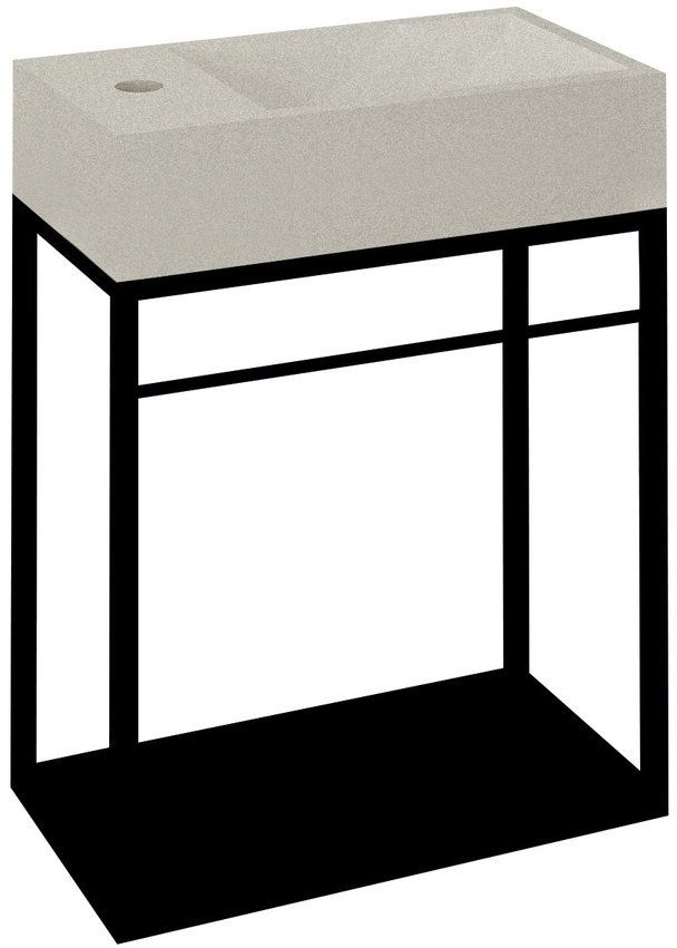 Darmowa Dostawa - Konsola podumywalkowa 39.5x21.7x45 cm czarna Sapho Crest AR402