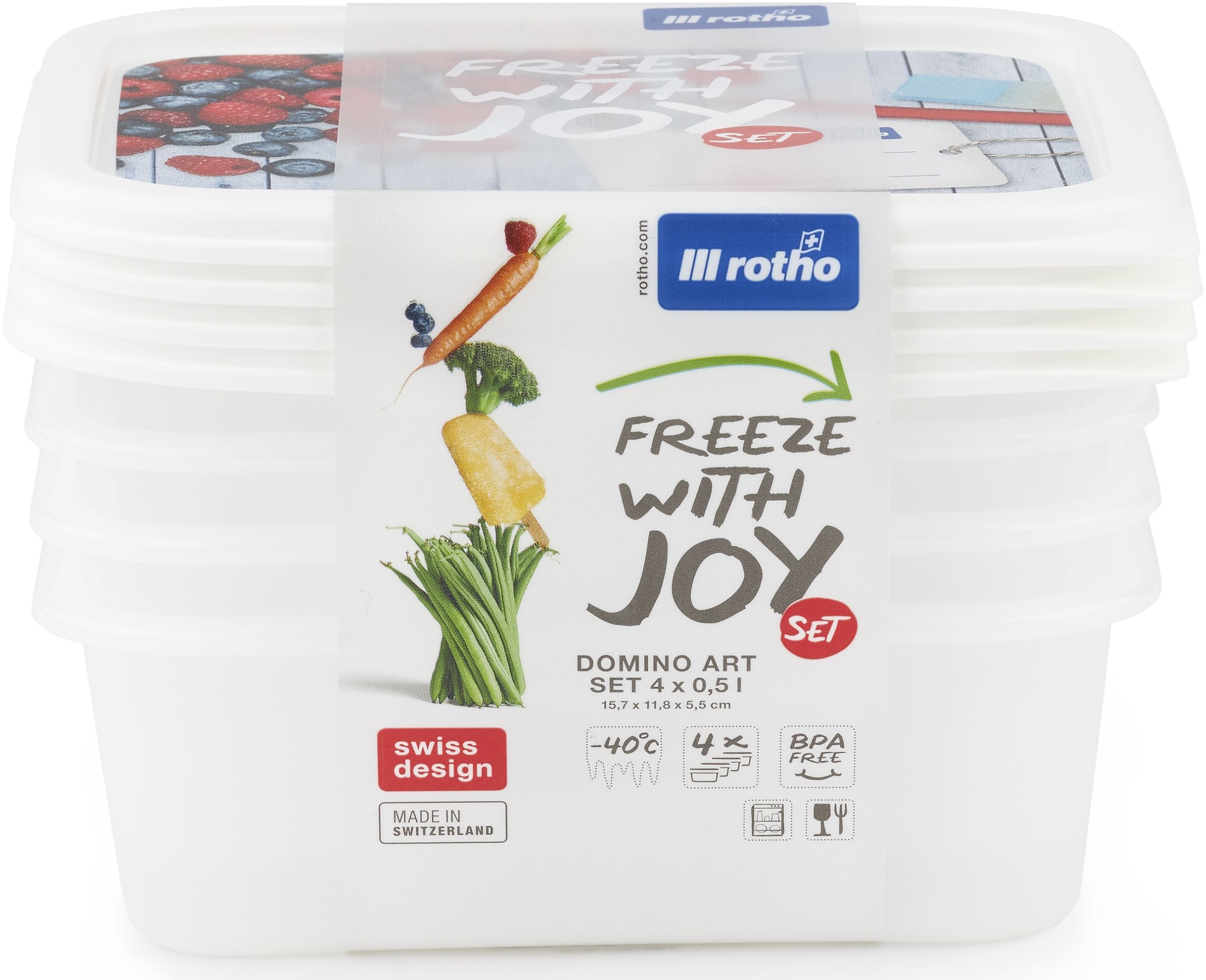 Darmowa Dostawa - Zestaw pojemników Rotho Domino 1755110234