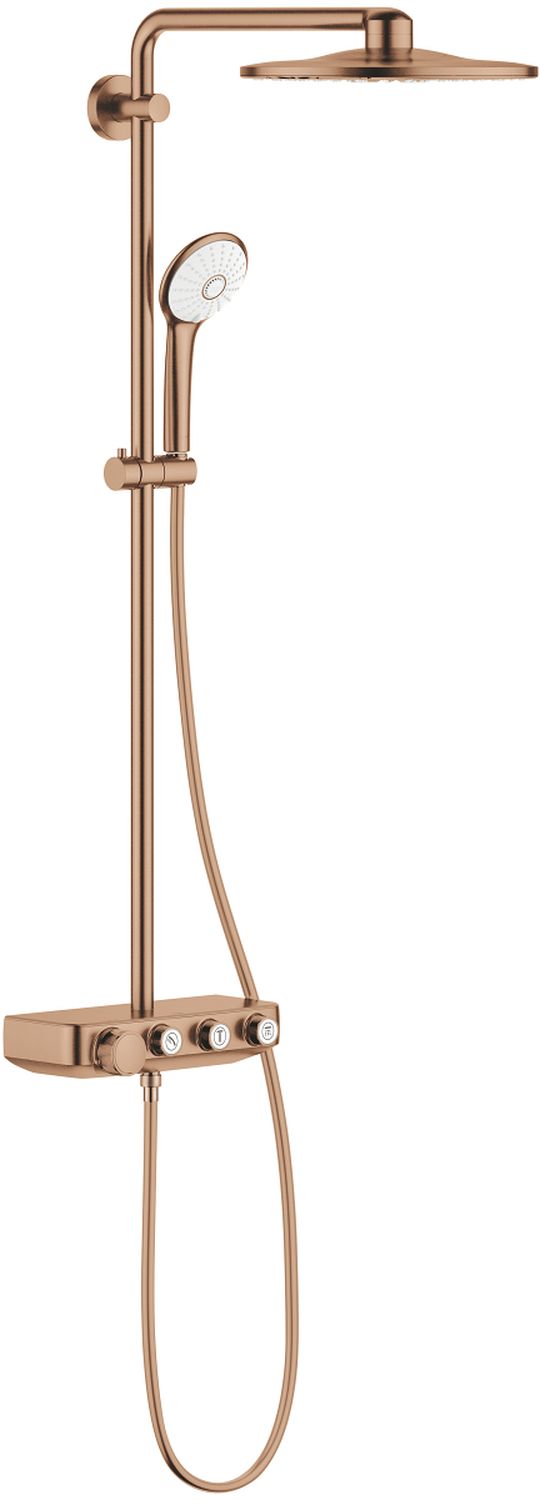 Darmowa Dostawa - Zestaw prysznicowy ścienny termostatyczny z deszczownicą brushed warm sunset Grohe Euphoria 26507DL0