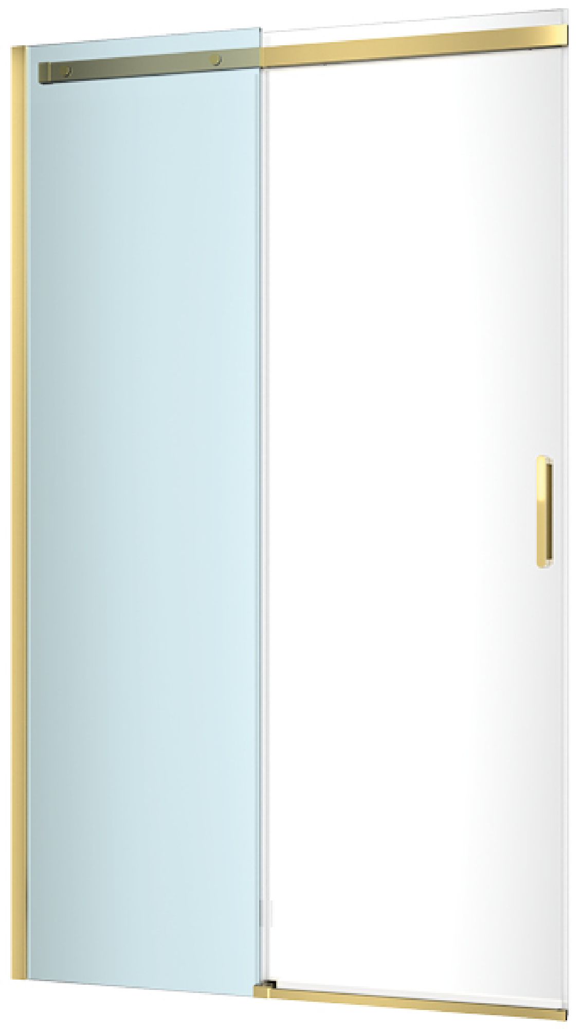 Darmowa Dostawa - Drzwi prysznicowe 100 cm rozsuwane złoty połysk/szkło przezroczyste Excellent Rols KAEX26121000LP22GL