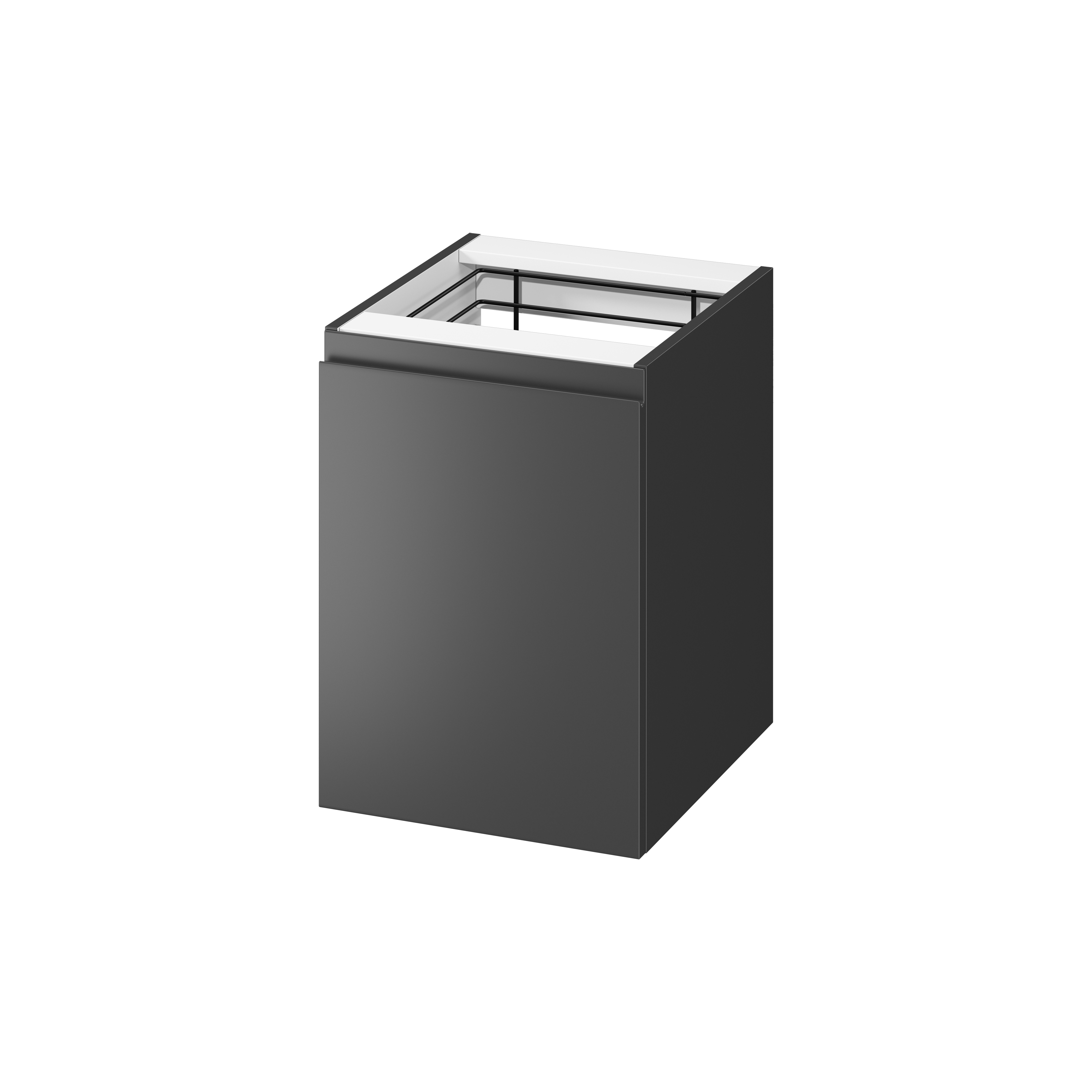 Darmowa Dostawa - Szafka 40x44.7x55.1 cm boczna wisząca antracyt Cersanit Moduo S590115