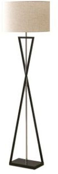 Darmowa Dostawa - Lampa stojąca 1x40 W biała-czarna Abigali Sand Glass FSGWE27