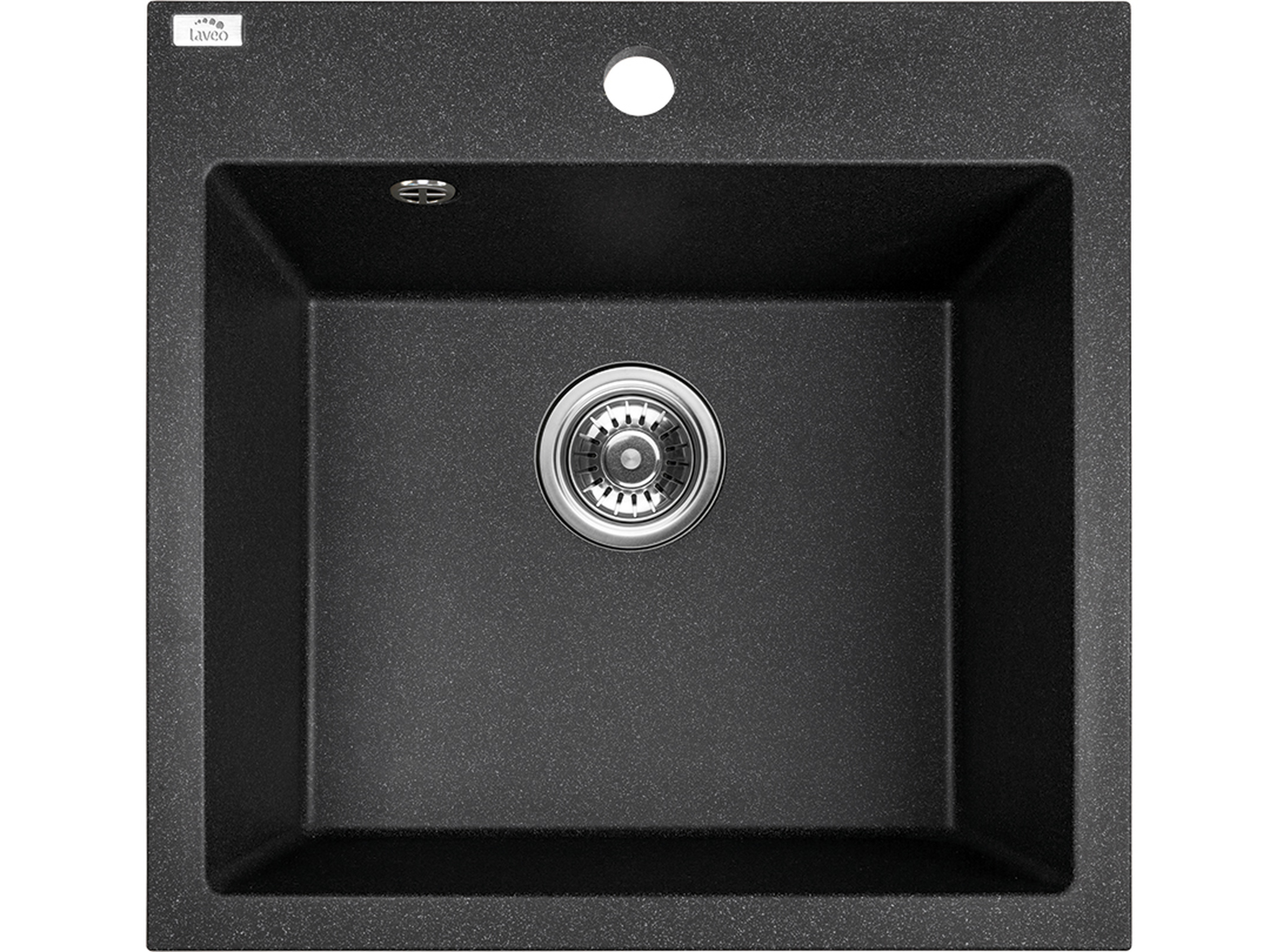 Darmowa Dostawa - Zlewozmywak granitowy 49x49 cm czarny Laveo Alena SBA710T