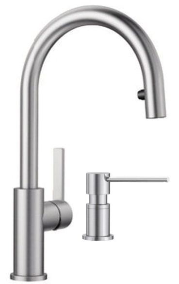 Darmowa Dostawa - Bateria kuchenna z dozownikiem stojąca stal Blanco Candor-S abset10230