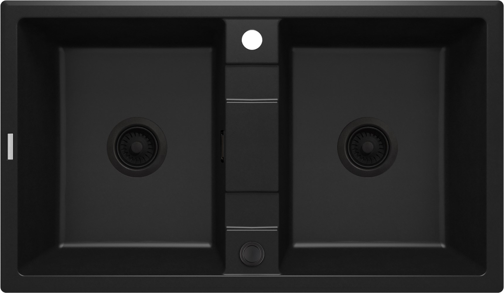 Darmowa Dostawa - Zlewozmywak granitowy 86x50 cm czarny Deante Eridan ZQEN203