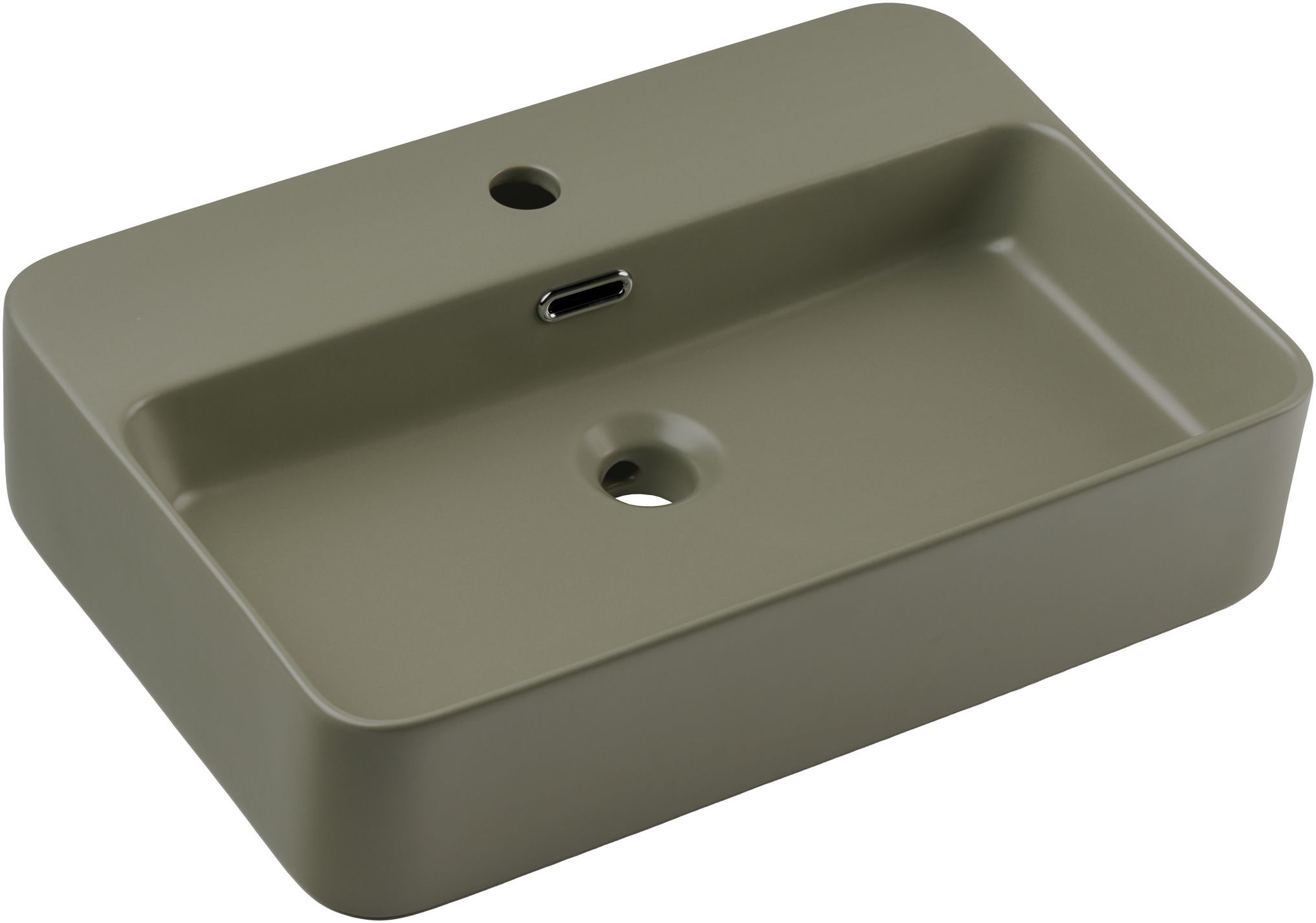Darmowa Dostawa - Umywalka 55x38 cm prostokątna nablatowa zielona Comad Trust 2 TRUST2OLIVERGREENE6282