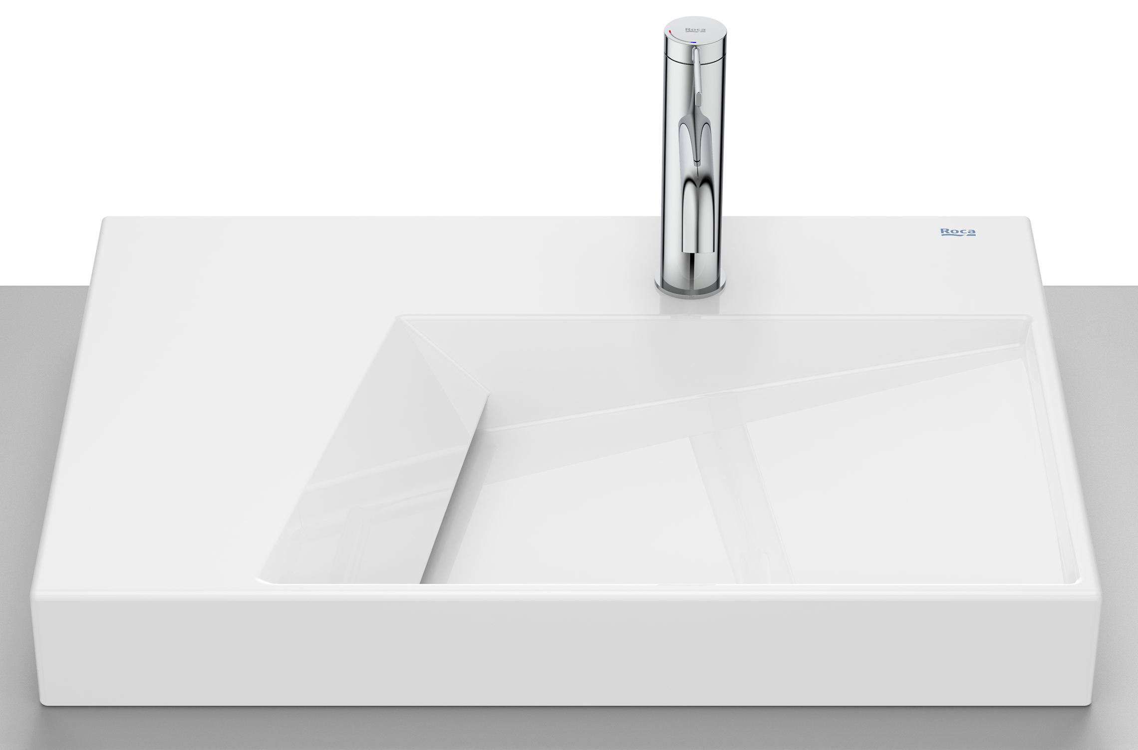 Darmowa Dostawa - Umywalka 60x42 cm nablatowa biała Roca Horizon A32727600B
