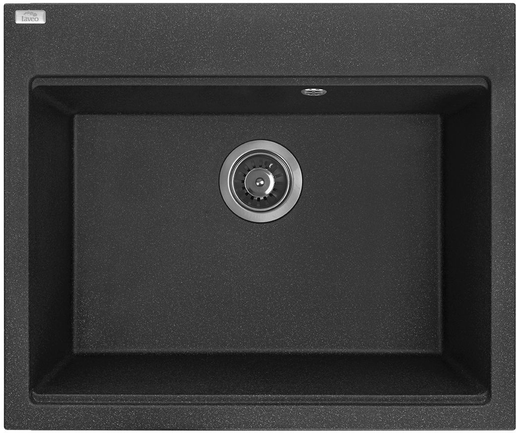 Darmowa Dostawa - Zlewozmywak granitowy 60x50 cm czarny Laveo Tau SBT7106