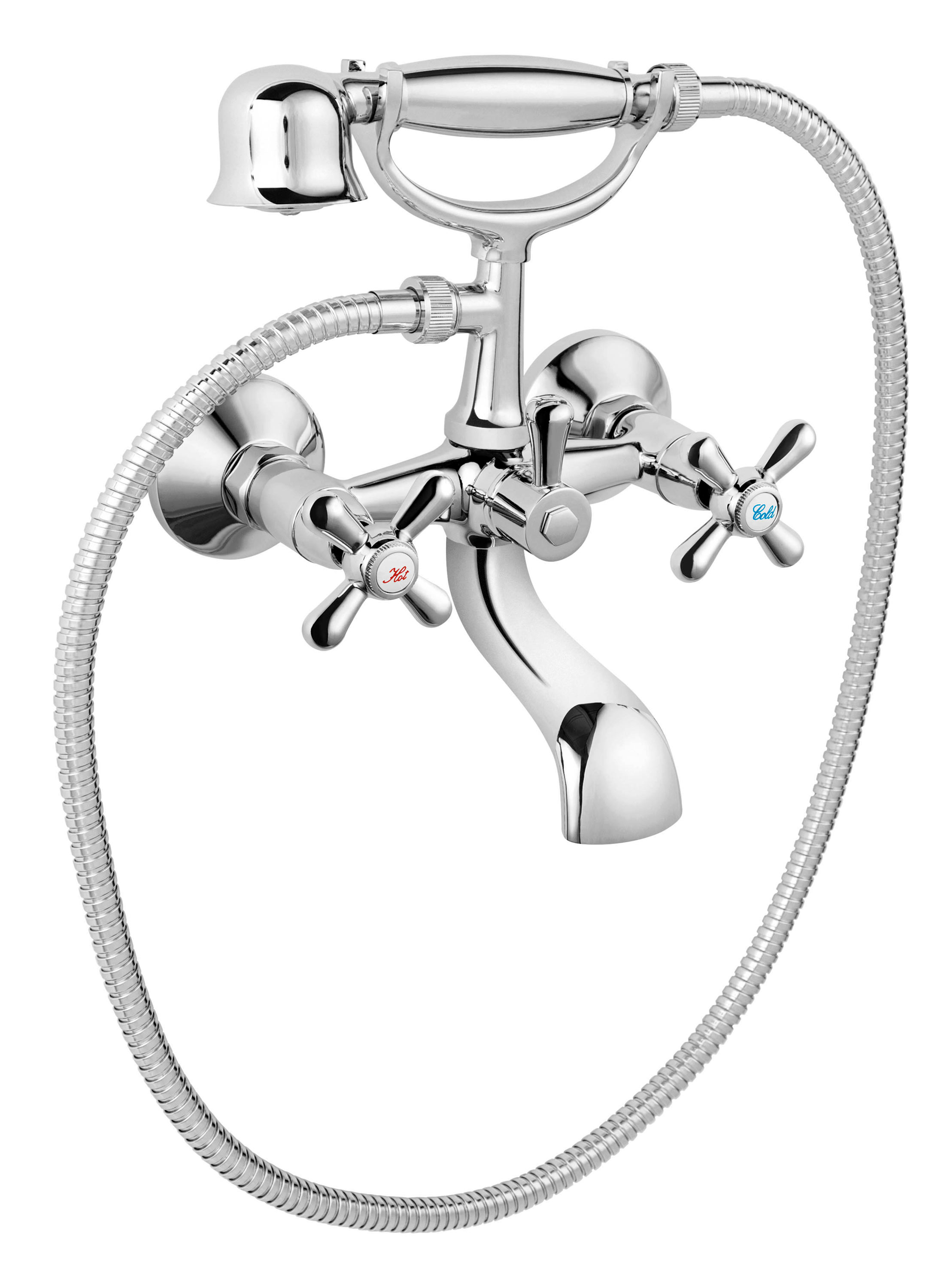 Darmowa Dostawa - Bateria wannowo-prysznicowa ścienna chrom Ferro Retro New XD11