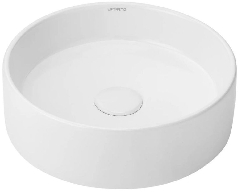 Darmowa Dostawa - Umywalka 35x11 cm okrągła nablatowa biała Uptrend Kaya TR4361