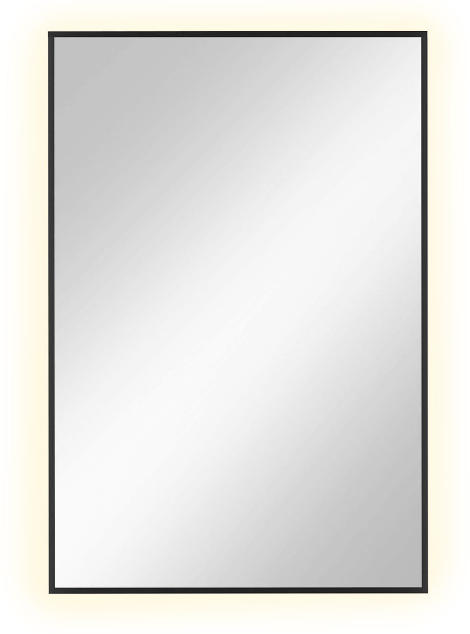 Darmowa Dostawa - Lustro 60x90 cm prostokątne z oświetleniem czarny Baltica Design Tiny Border Straight 5904107904627
