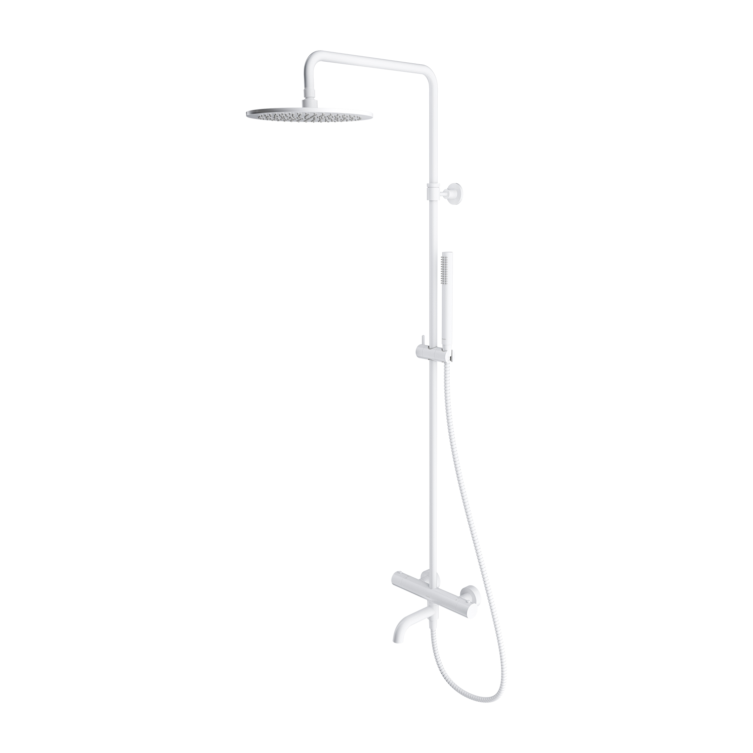 Darmowa Dostawa - Zestaw wannowo-prysznicowy ścienny termostatyczny z deszczownicą biały Omnires Y Y1234WM