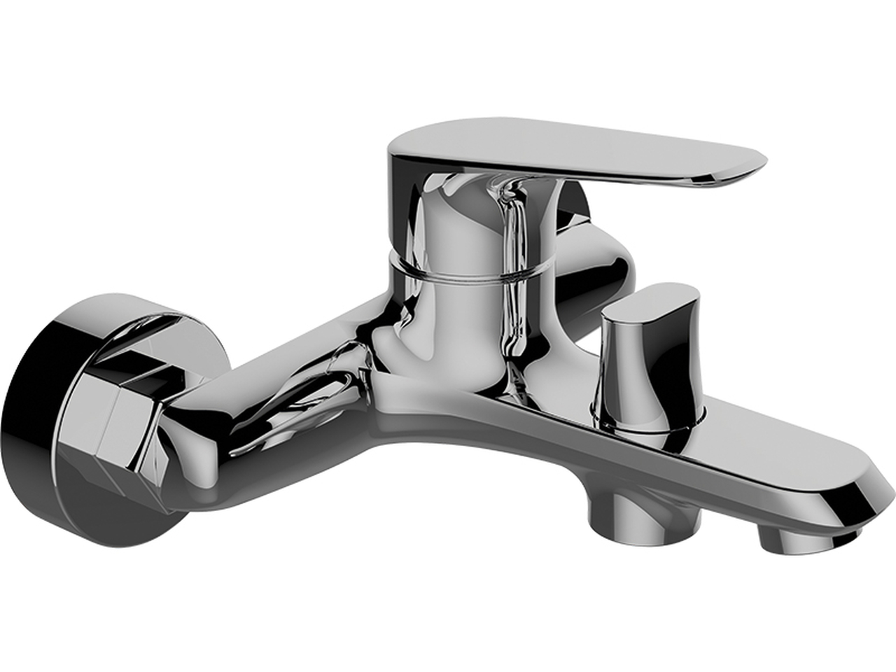 Darmowa Dostawa - Bateria wannowo-prysznicowa ścienna chrom Laveo Rondo BLX010D