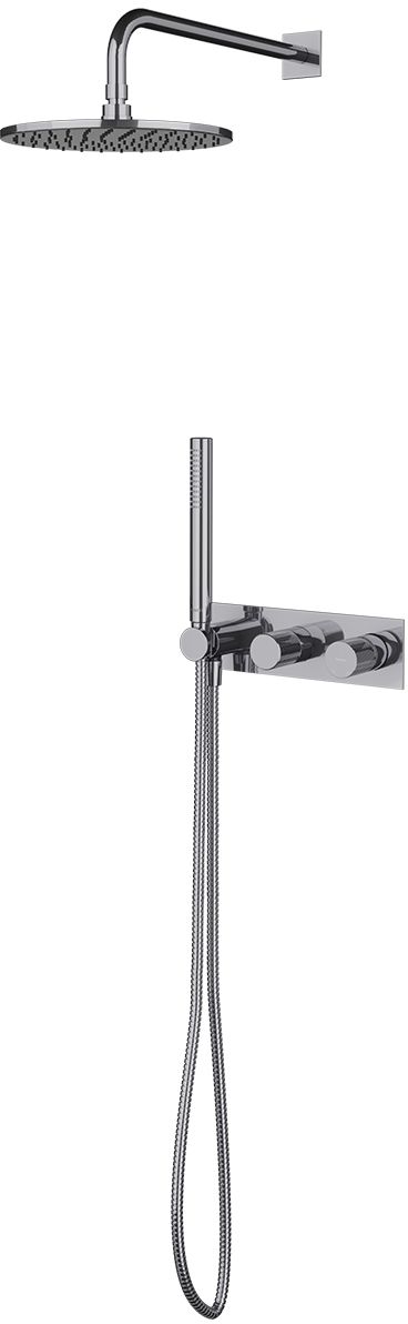 Darmowa Dostawa - Zestaw prysznicowy podtynkowy z deszczownicą chrom Omnires Contour SYSCT10CR