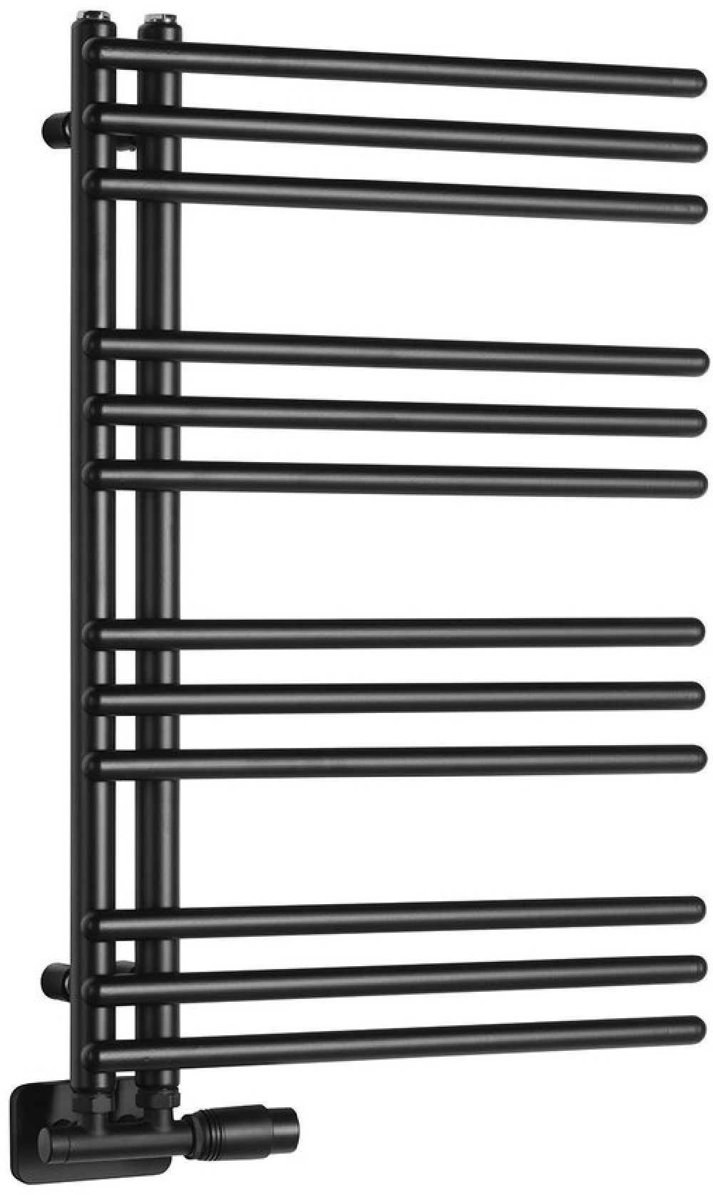 Darmowa Dostawa - Grzejnik łazienkowy drabinkowy 74x45 cm czarny Aqualine Poseidon PS474B
