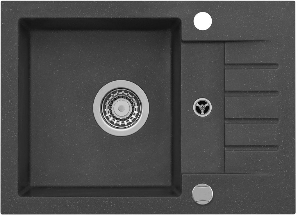 Darmowa Dostawa - Zlewozmywak granitowy 58x42 cm czarny Genesis Amaro 9913391P