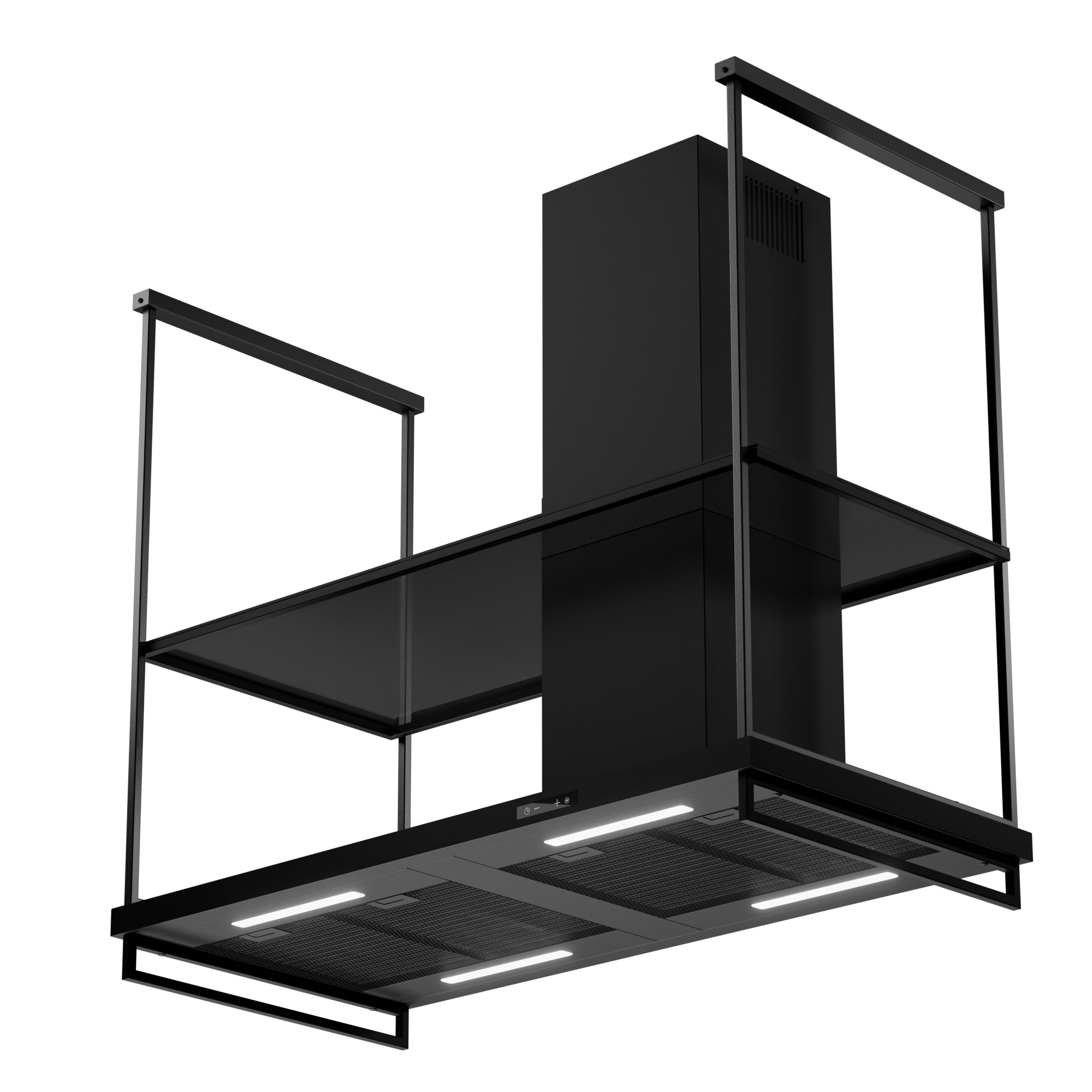 Darmowa Dostawa - Okap wyspowy 120 cm czarny Berg Frame FRAOWKLDBK1201