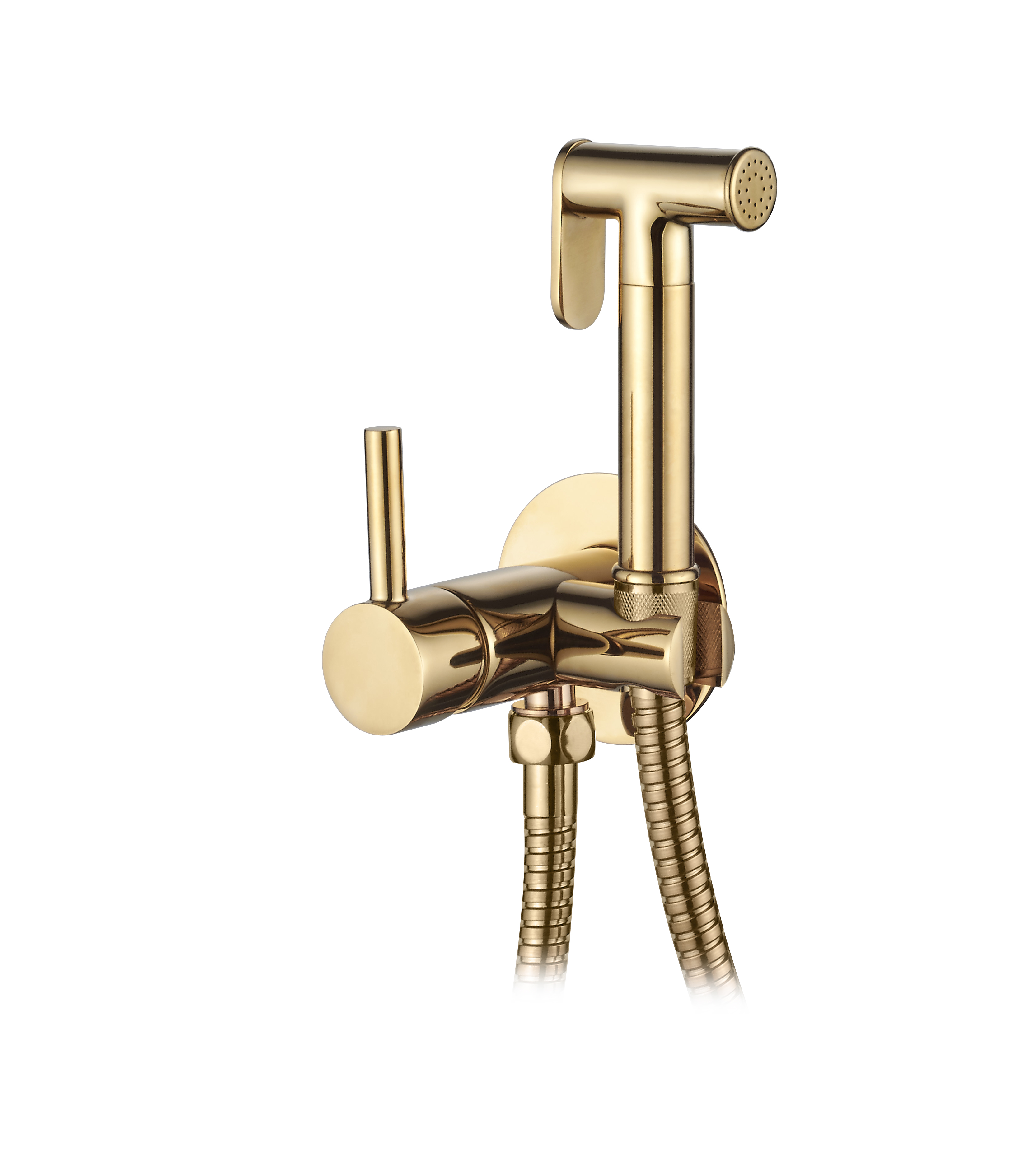 Darmowa Dostawa - Bateria bidetowa z zestawem prysznicowym podtynkowa złota Invena BP00B09