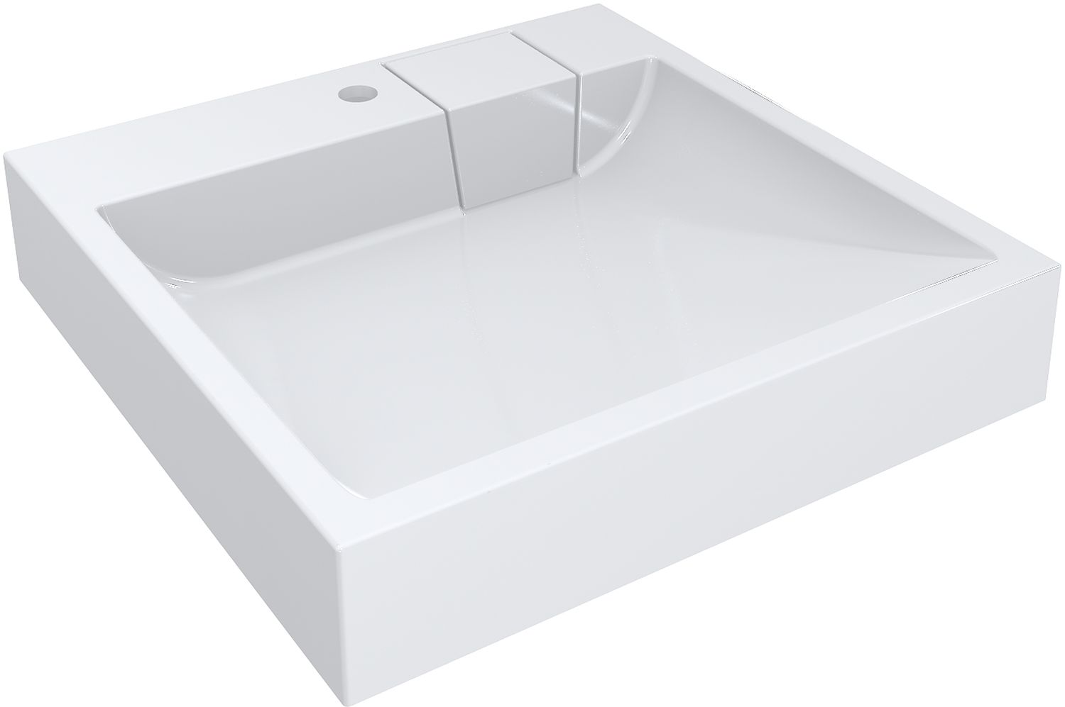 Darmowa Dostawa - Umywalka 60.3x59.8 cm prostokątna biała Miraggio Tallinn 0000248