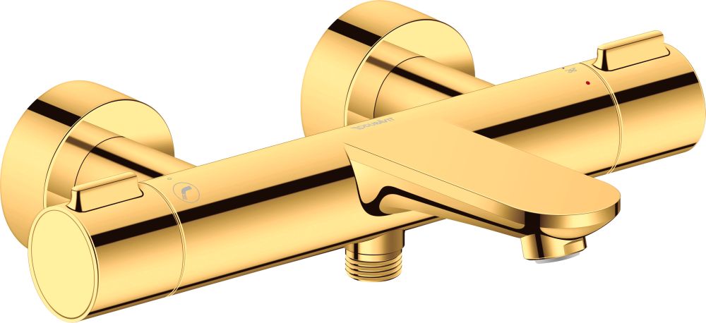 Darmowa Dostawa - Bateria wannowo-prysznicowa ścienna złoty Duravit Wave WA5220000034