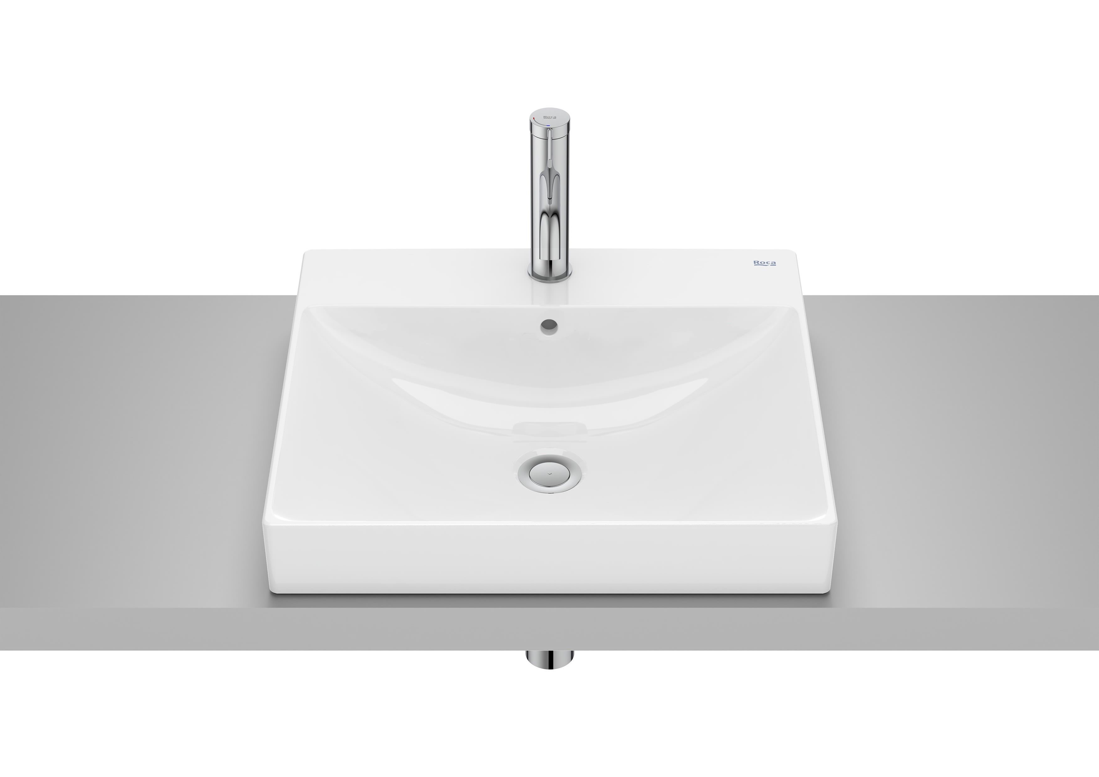 Darmowa Dostawa - Umywalka 50x45 cm prostokątna nablatowa biała Roca Ona A32768L000