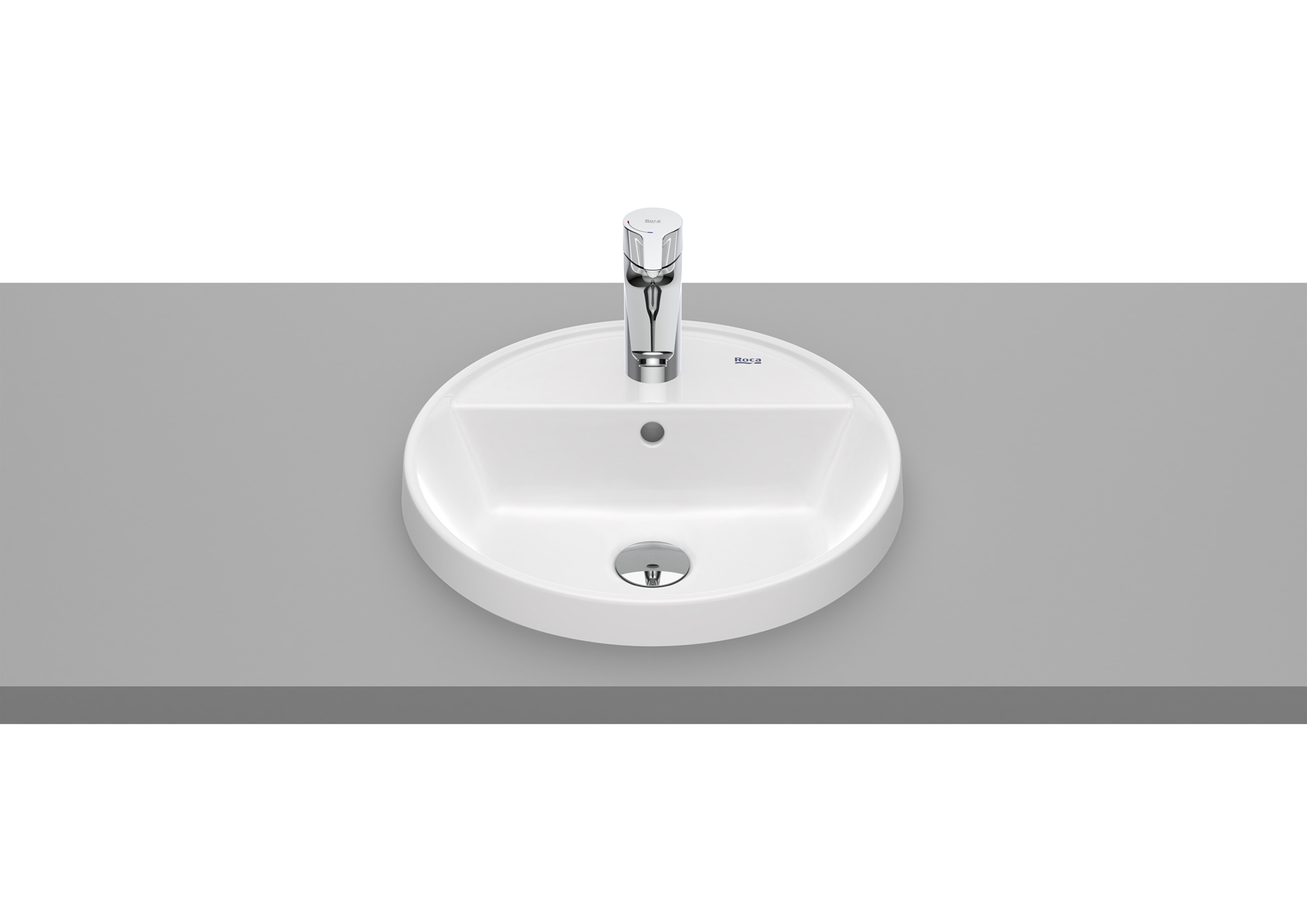 Darmowa Dostawa - Umywalka 40x40 cm okrągła wpuszczana biała Roca Gap A3270Y4S00