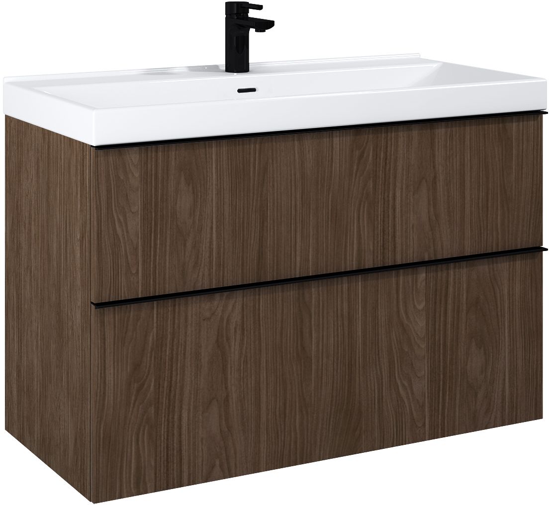 Darmowa Dostawa - Szafka 100x44.9x63.5 cm podumywalkowa wisząca orzech Elita Look RE011000027060