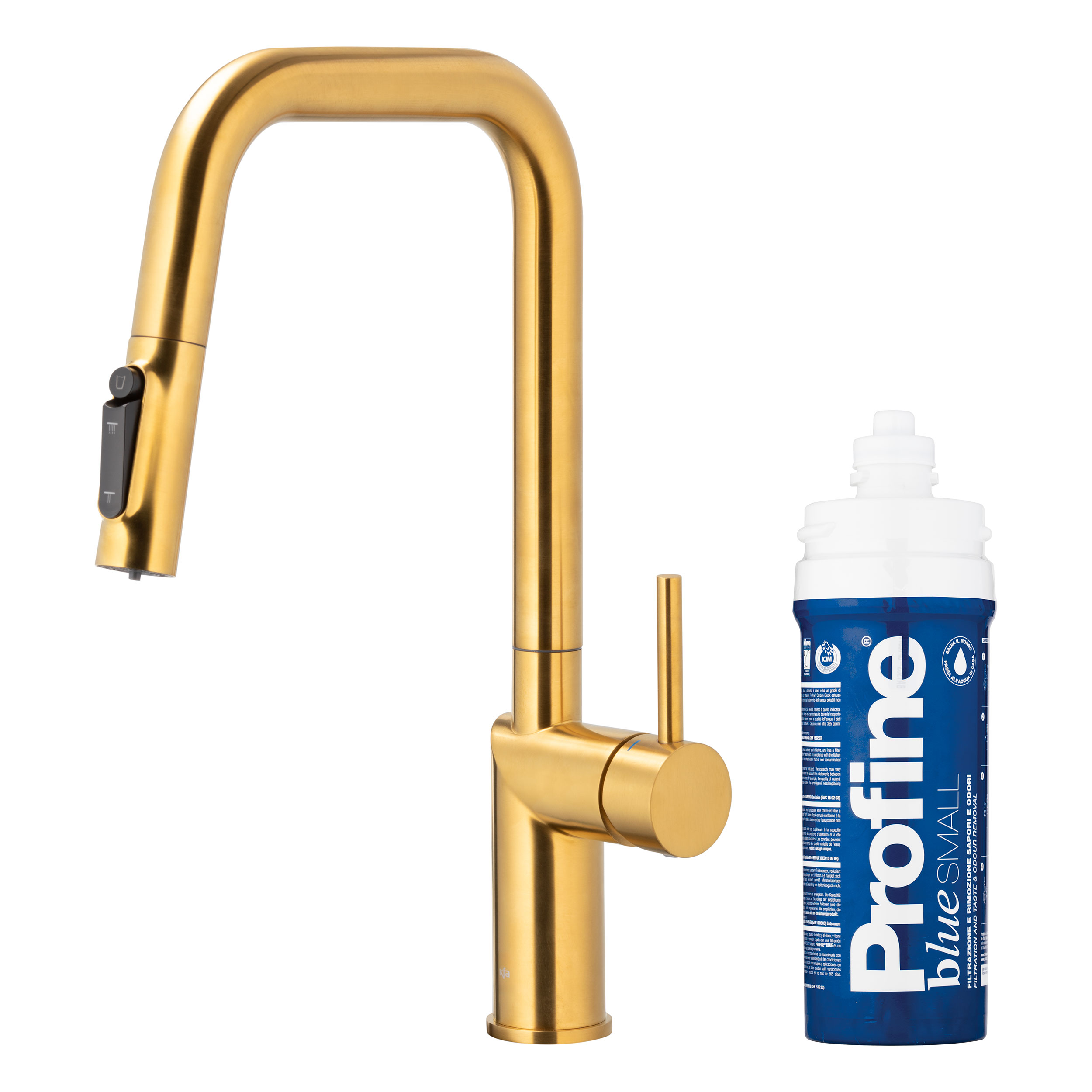 Darmowa Dostawa - Bateria kuchenna z filtrem stojąca złoto/stare złoto KFA Armatura Duero 662331331