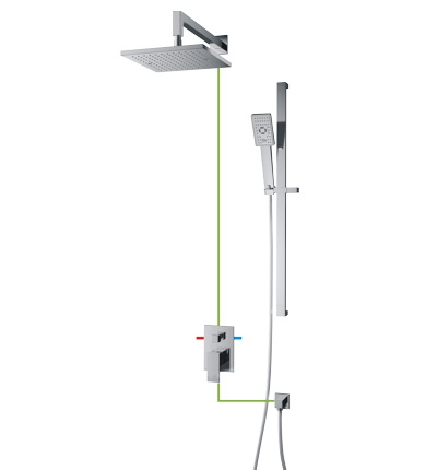 Darmowa Dostawa - Zestaw prysznicowy podtynkowy chrom Omnires Fresh SYSFR11CR