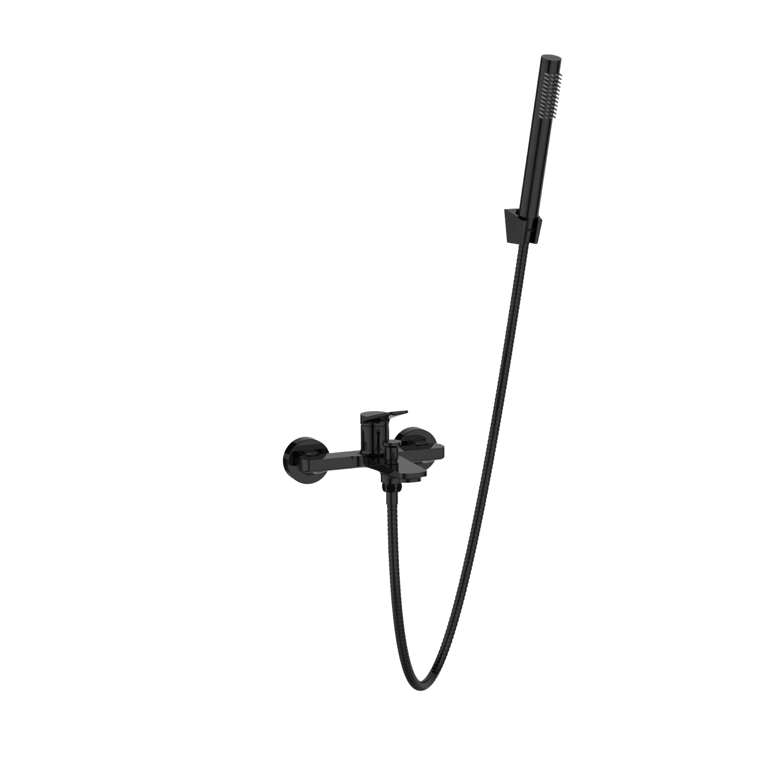 Darmowa Dostawa - Bateria wannowo-prysznicowa ścienna czarna Invena Alonia BW70004