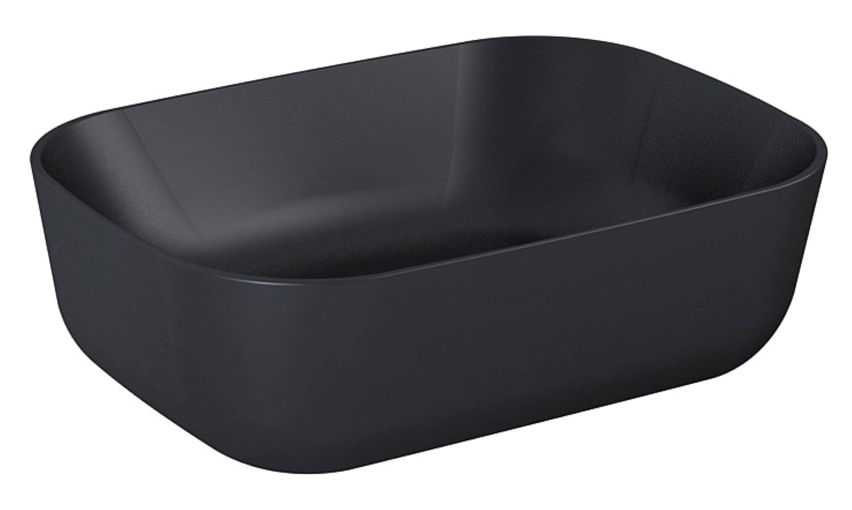 Darmowa Dostawa - Umywalka 45.5x32.5 cm prostokątna nablatowa czarna Elita Reni RE040460037160