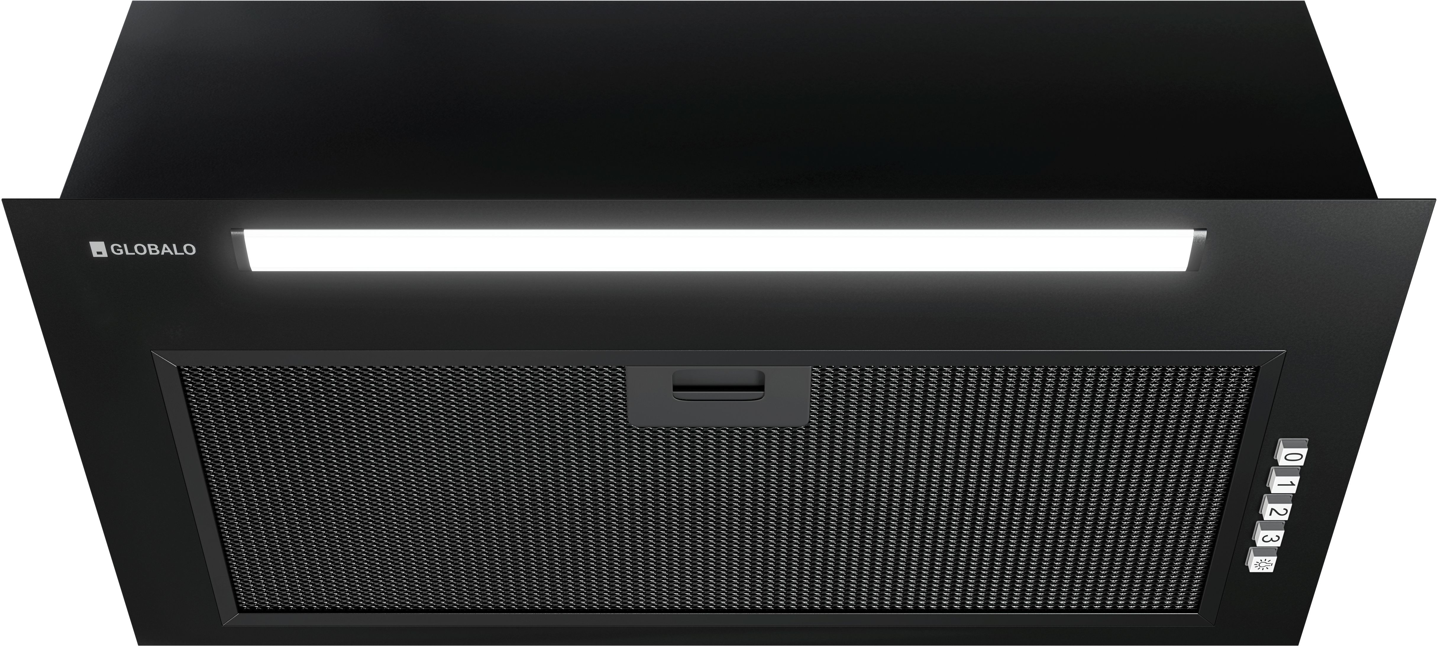 Darmowa Dostawa - Okap kuchenny 59.8 cm podszafkowy czarny Globalo Design Viledo VILEDO601BLACK