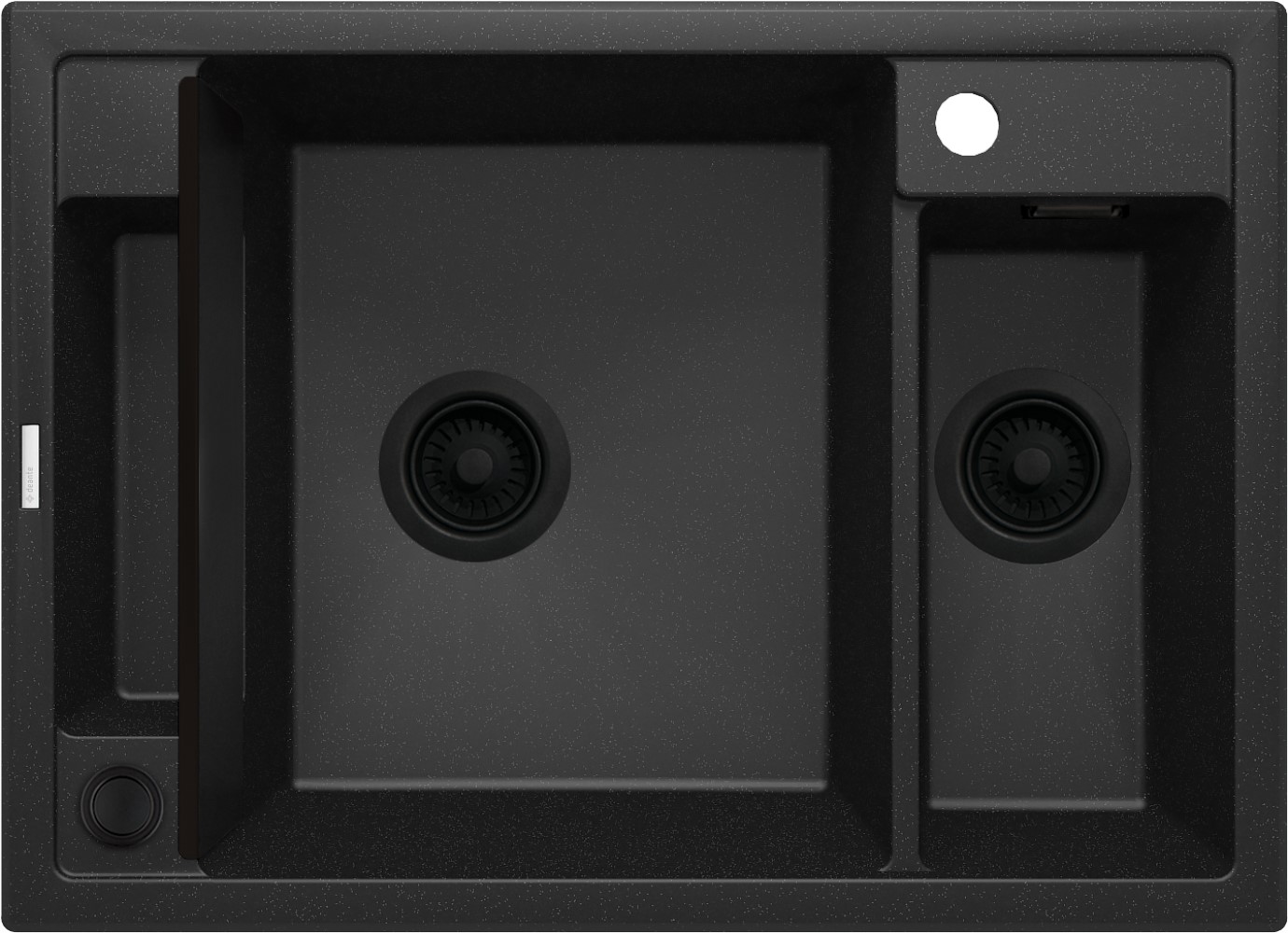 Darmowa Dostawa - Zlewozmywak granitowy 69x50 cm czarny Deante Magnetic ZRMG503