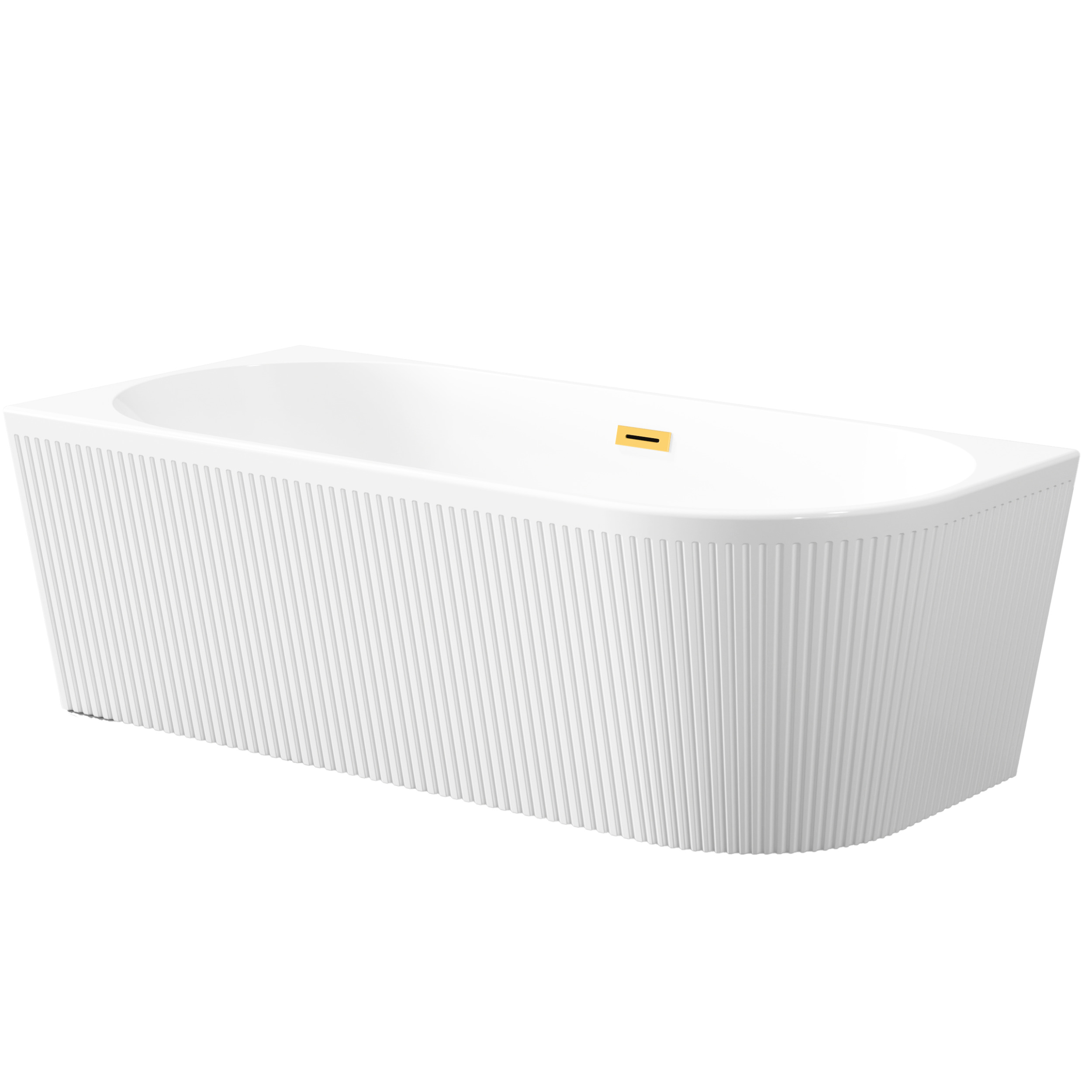 Darmowa Dostawa - Wanna narożna 170x80 cm owalna biała Invena Glamour AN0219L