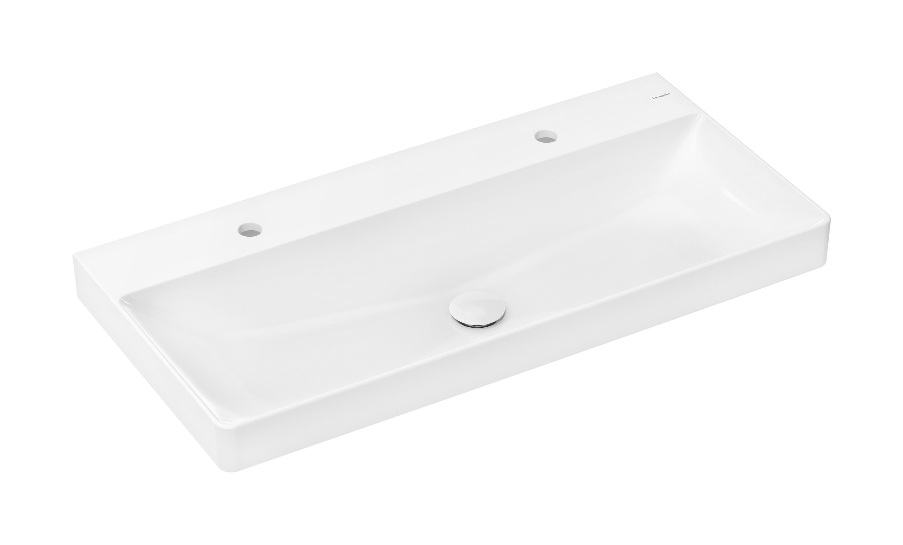 Darmowa Dostawa - Umywalka 100x48 cm prostokątna ścienna-meblowa biała Hansgrohe Xelu Q 61037450