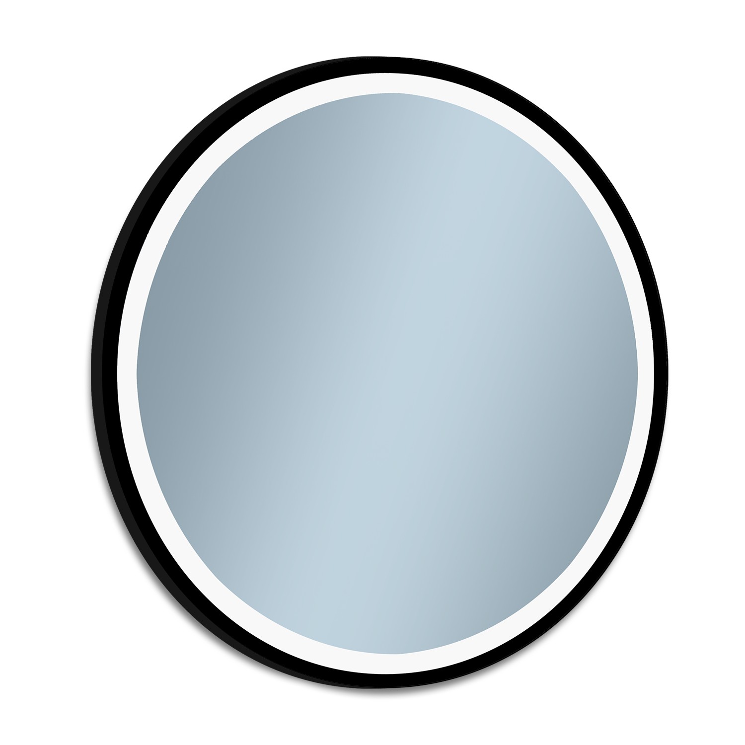 Darmowa Dostawa - Lustro 80x80 cm okrągłe z oświetleniem czarny Venti Rund Led 5907459662467