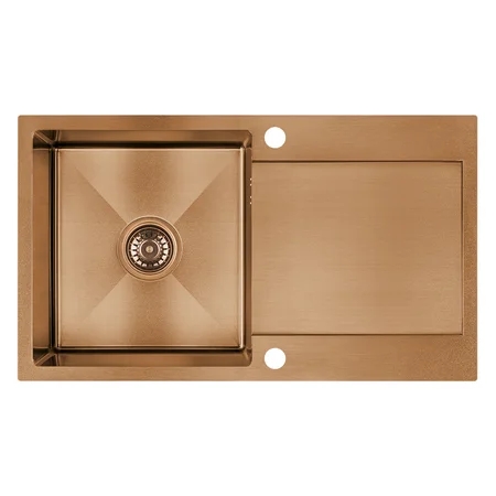 Darmowa Dostawa - Zlewozmywak stalowy 76x44 cm miedź Laveo Marmara SAM811T