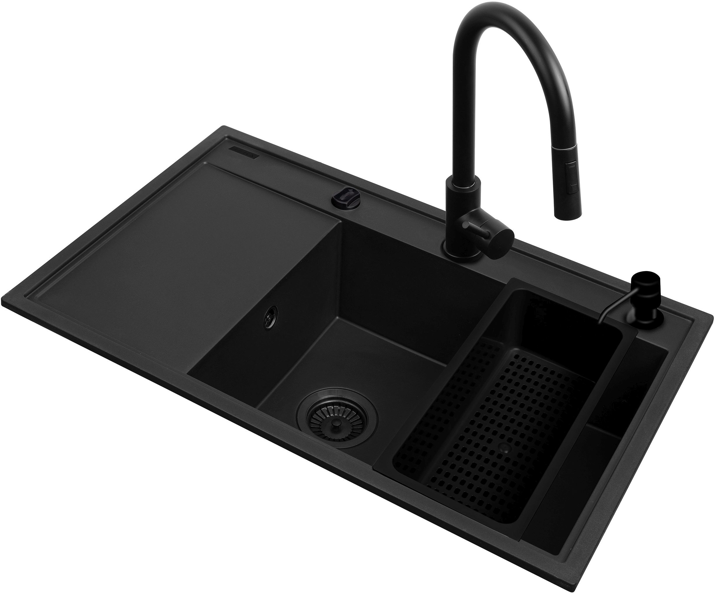 Darmowa Dostawa - Zlewozmywak z baterią czarny/czarny Pyramis Camea 070168502BE