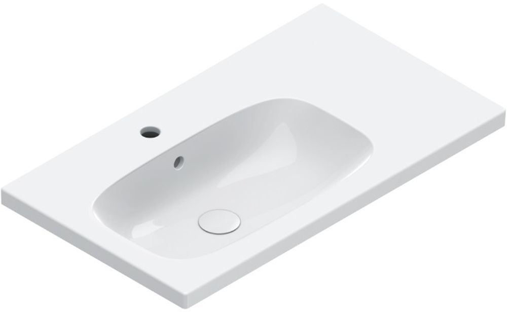 Darmowa Dostawa - Umywalka 80x46 cm prostokątna ścienna-meblowa biała Catalano Alvea 0620841001