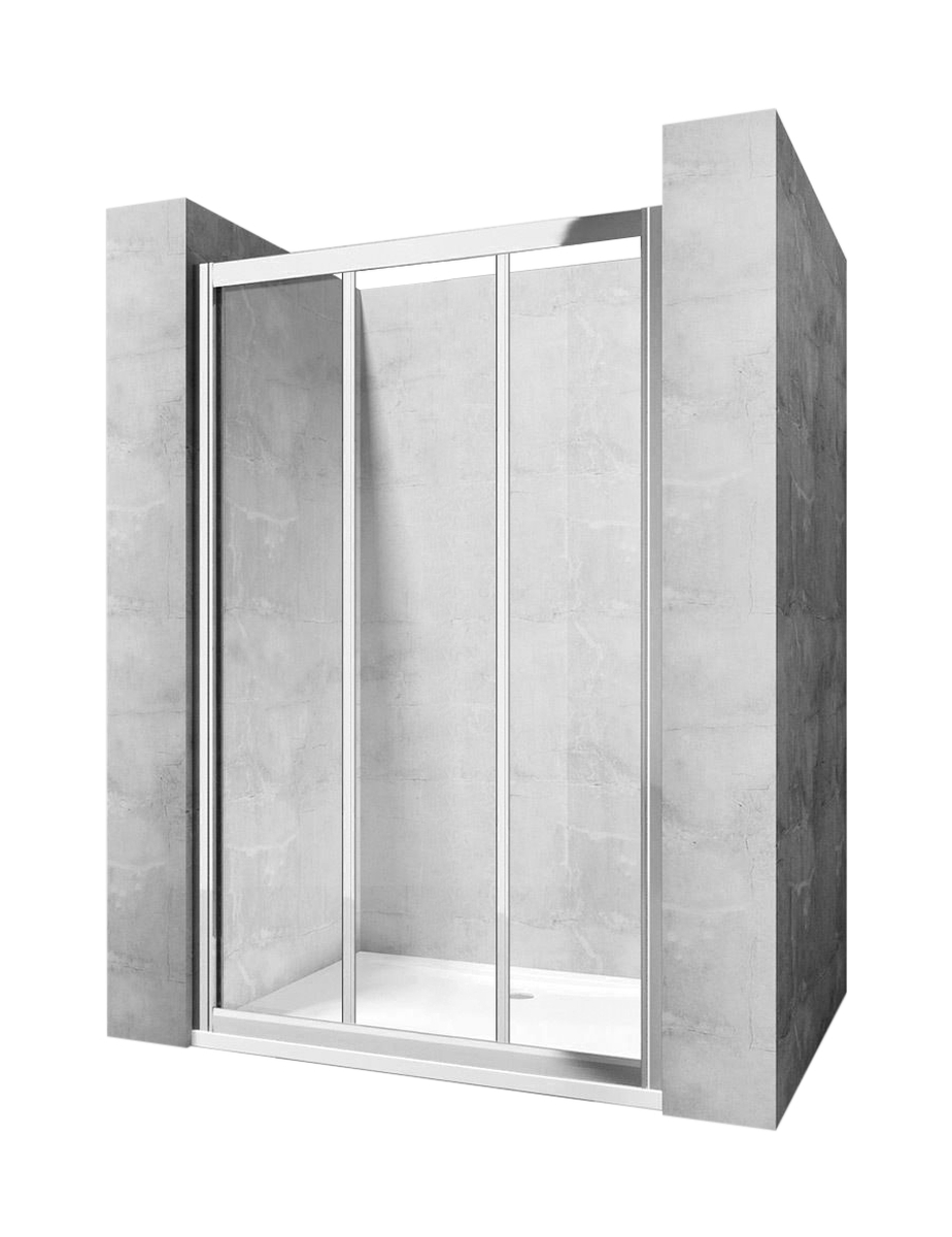 Darmowa Dostawa - Drzwi prysznicowe 90 cm rozsuwane chrom połysk/szkło przezroczyste Rea Alex REAK0549