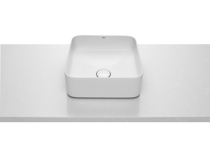 Darmowa Dostawa - Umywalka 37x37 cm kwadratowa nablatowa biała Roca Inspira A327532000