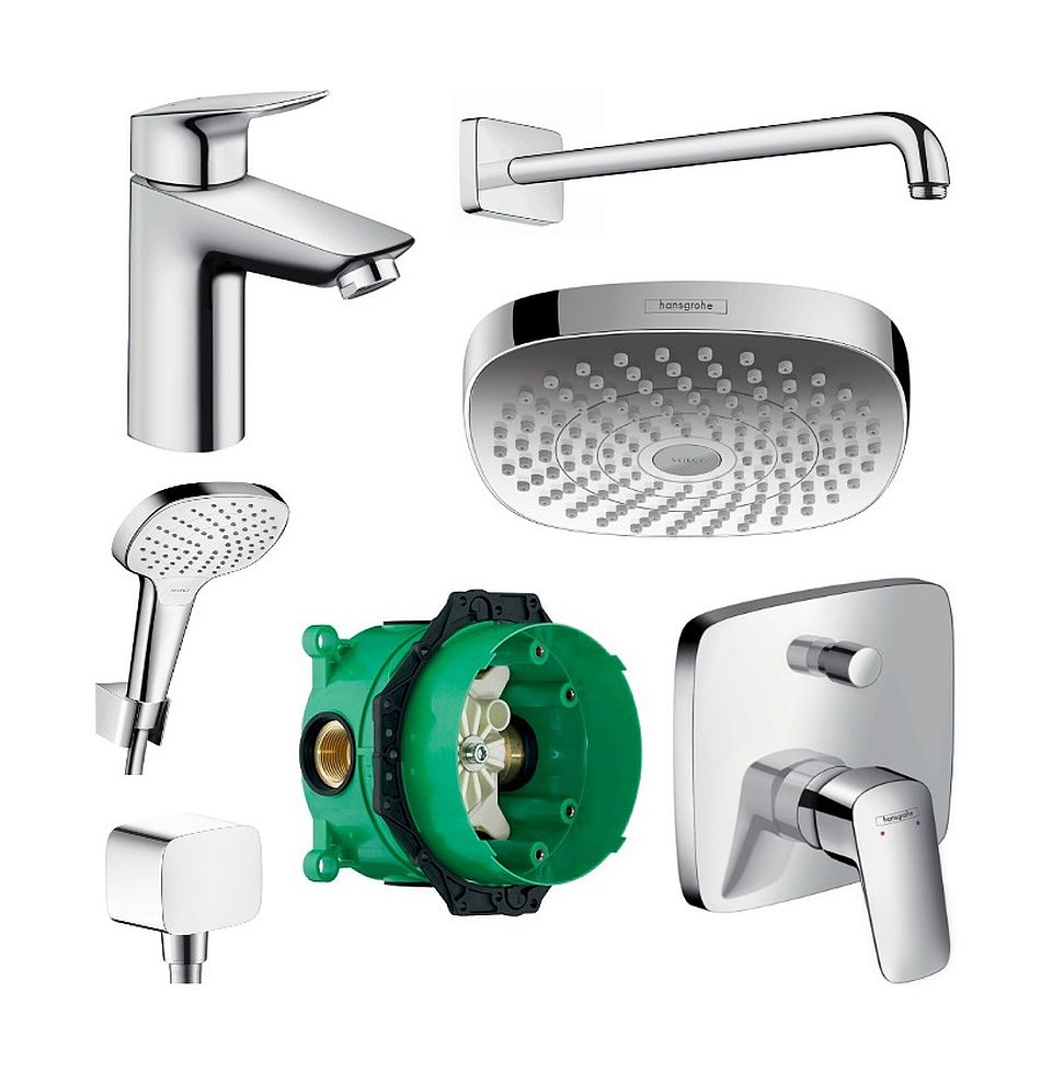 Darmowa Dostawa - Zestaw baterii chrom Hansgrohe Logis abset0571
