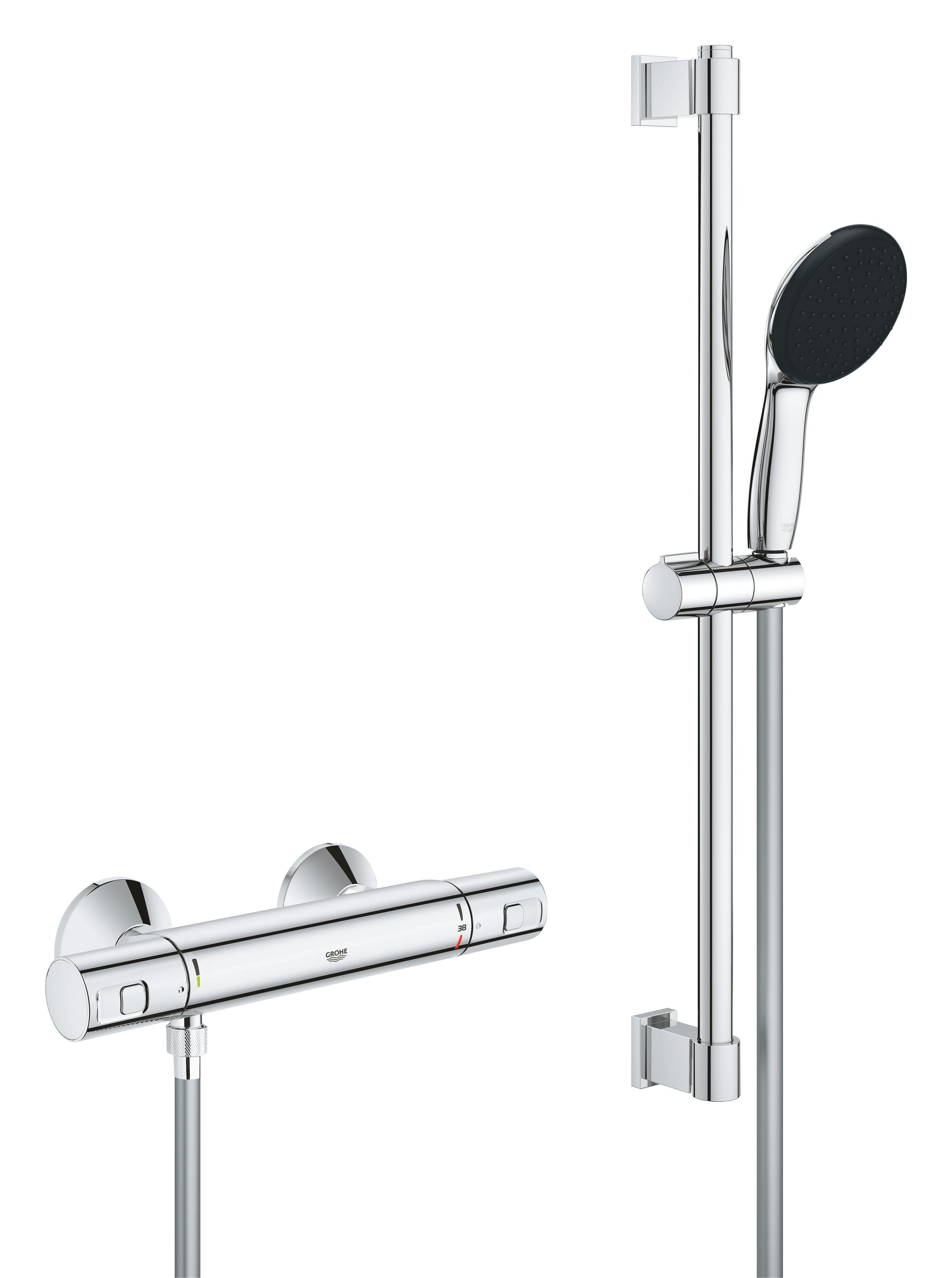 Darmowa Dostawa - Bateria prysznicowa ścienna termostatyczna starlight chrome Grohe Precision Start 34597001