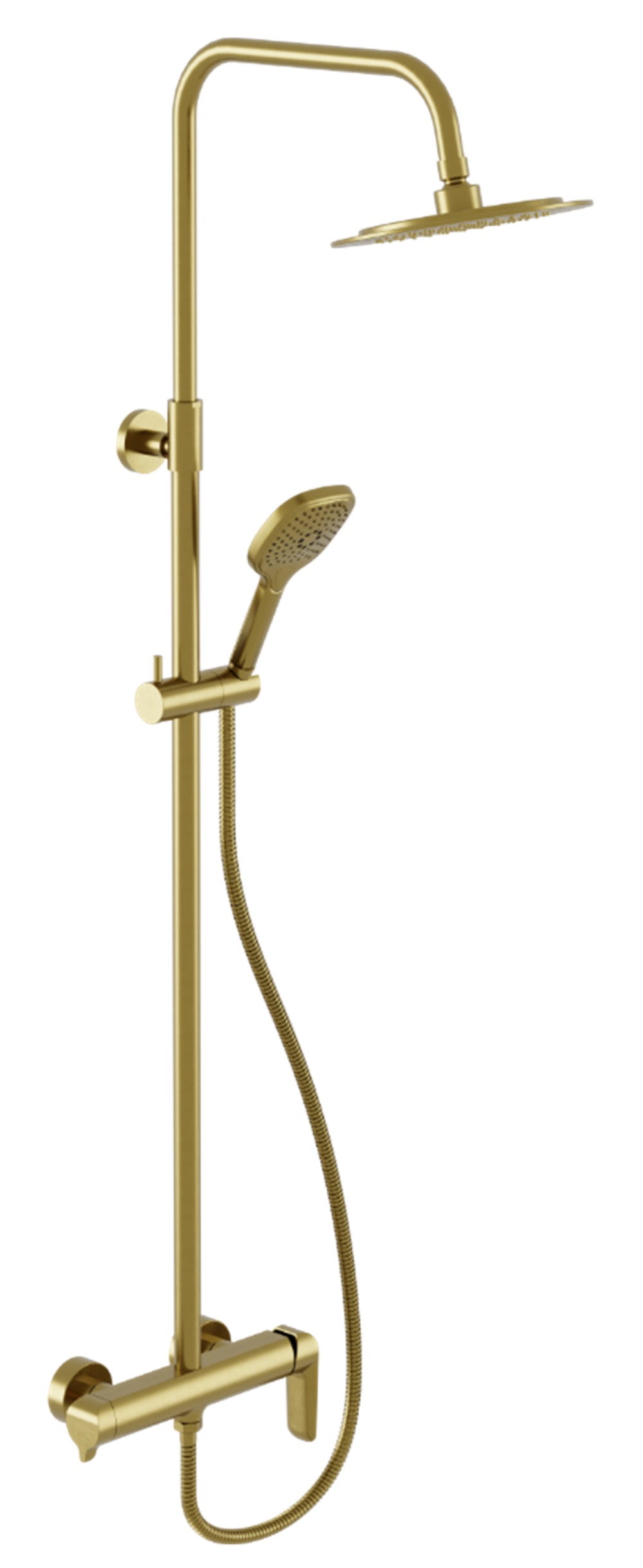 Darmowa Dostawa - Zestaw prysznicowy ścienny z deszczownicą złoty Excellent Clever 2.0 AREX4181GB