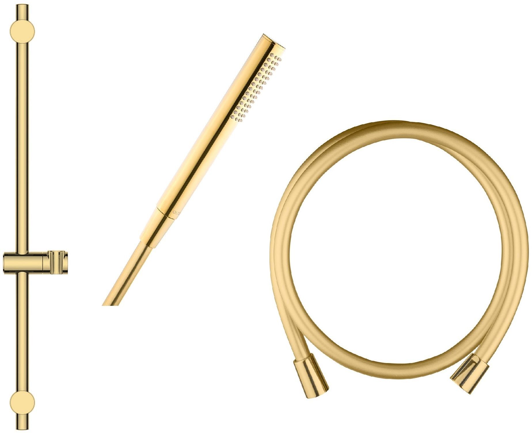 Darmowa Dostawa - Zestaw prysznicowy ścienny złoty połysk Oltens Alling abset2079